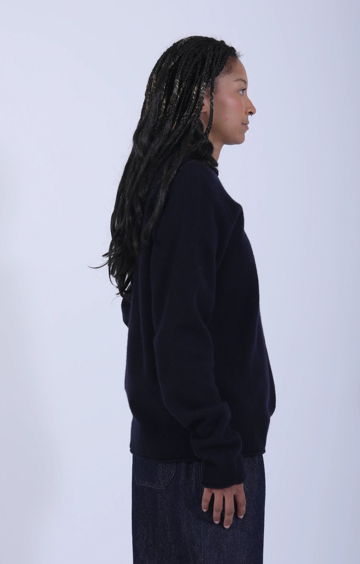 Fie Pocket Sweater Navy