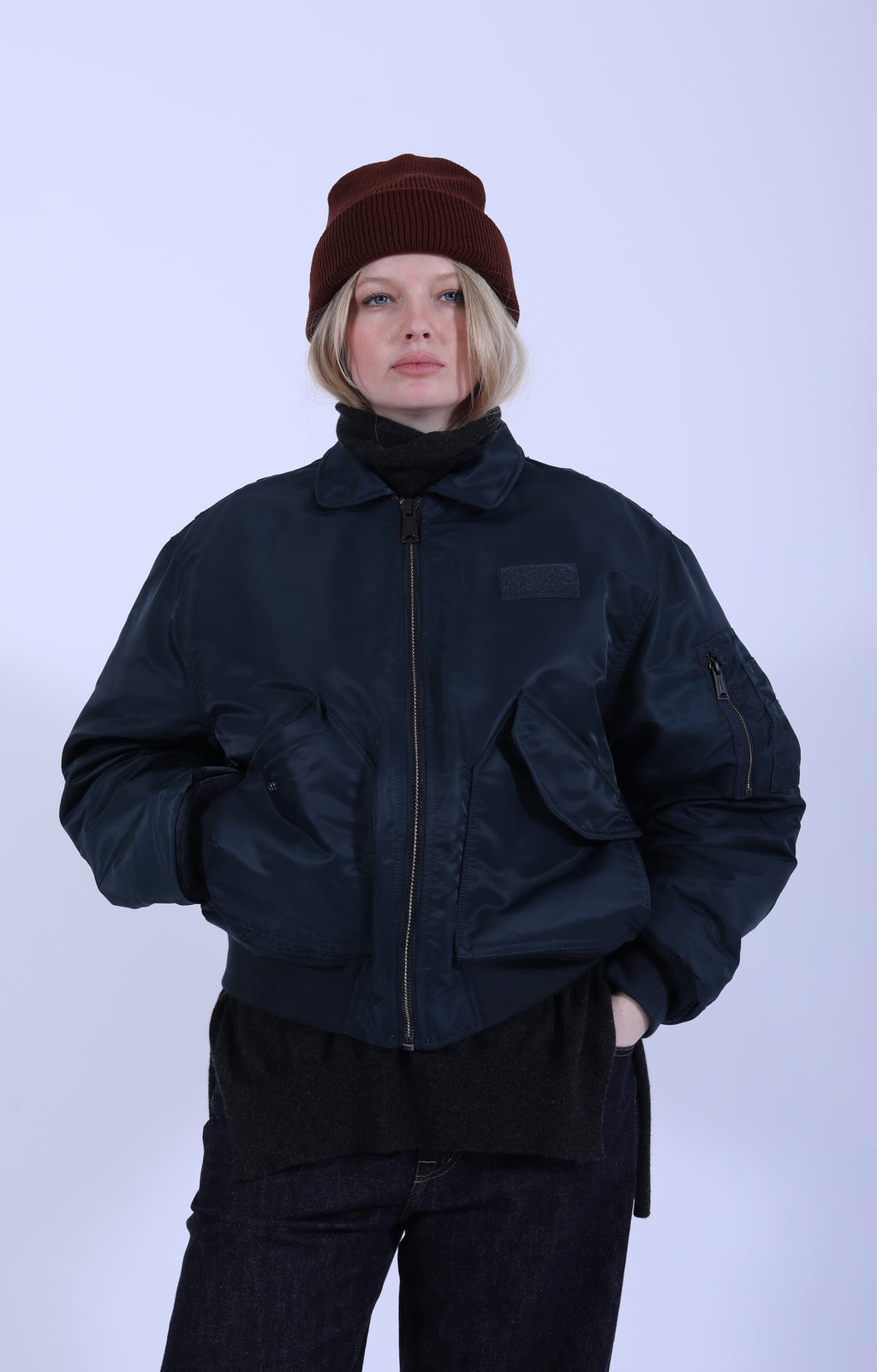 CWU 90's Fit Bomber Jacket Navy