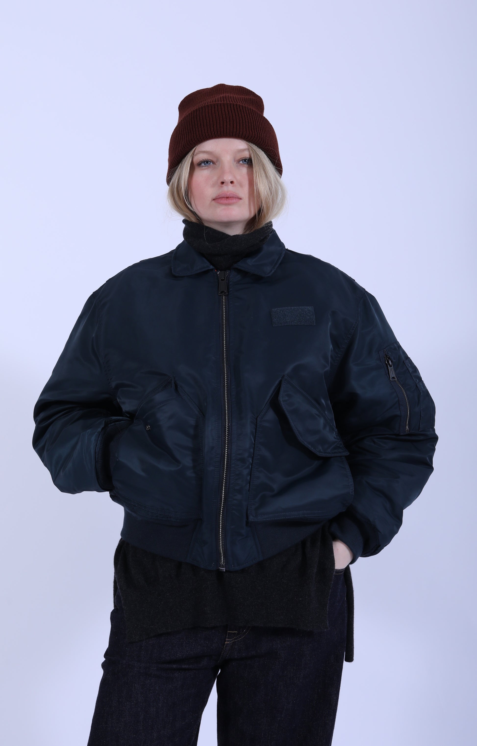 CWU 90's Fit Bomber Jacket Navy