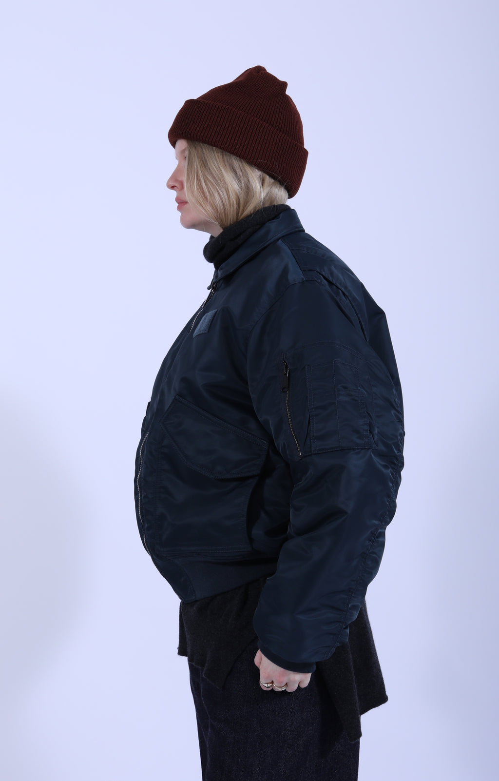 CWU 90's Fit Bomber Jacket Navy