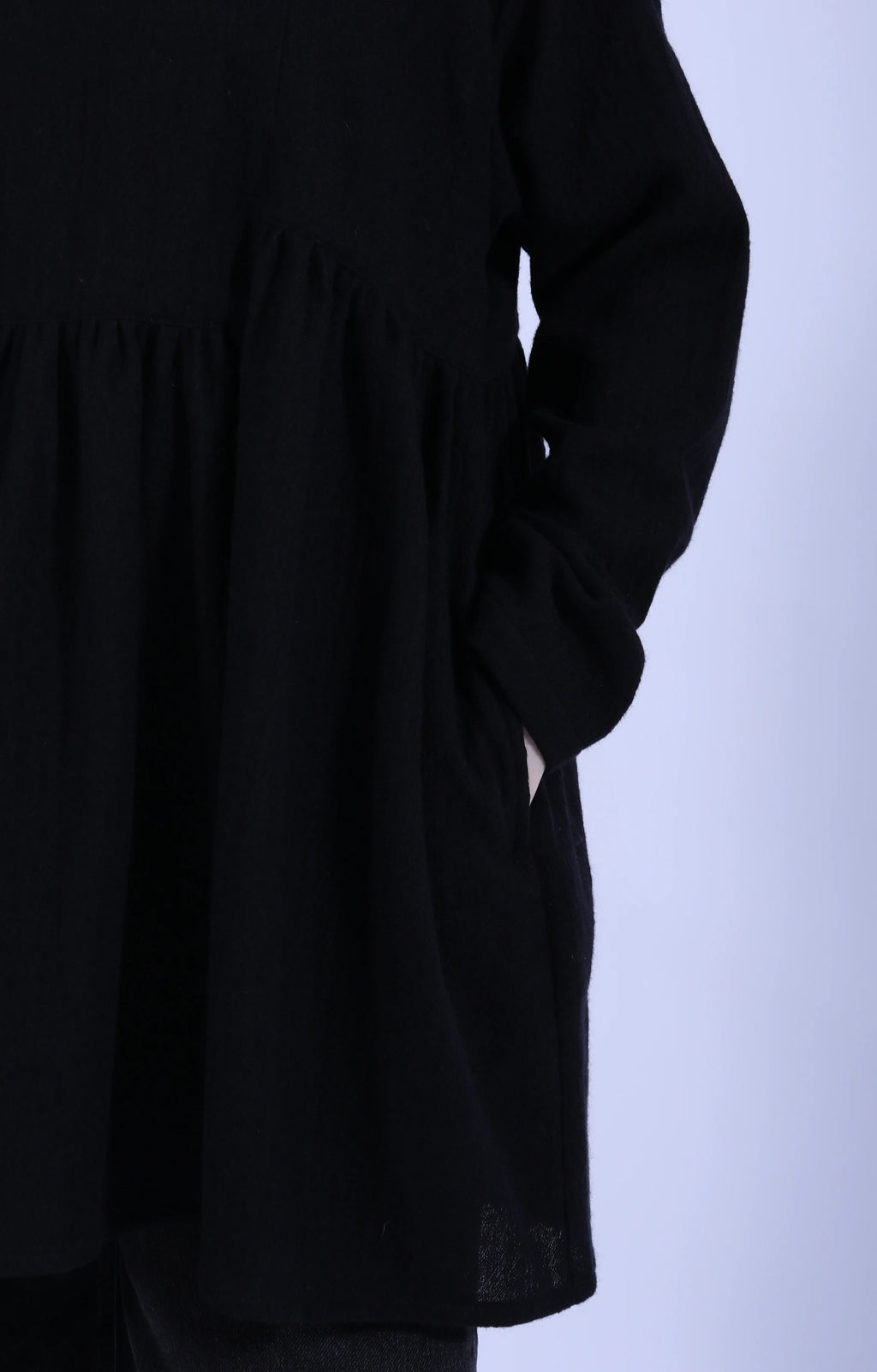 Gathered Blouse Black