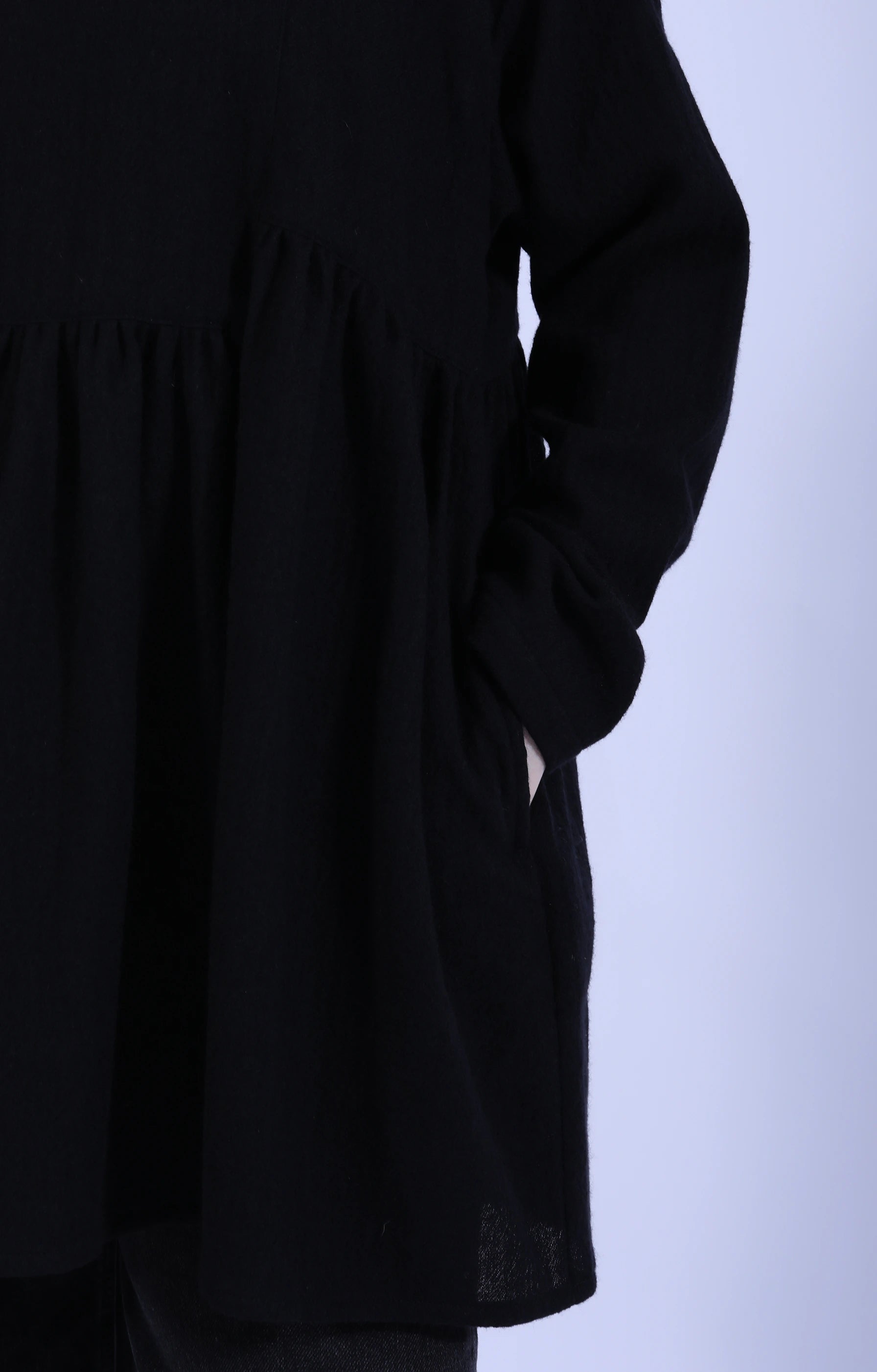 Gathered Blouse Black