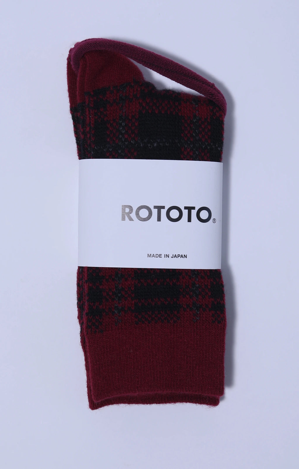 Check Pattern Socks D.Red/Black