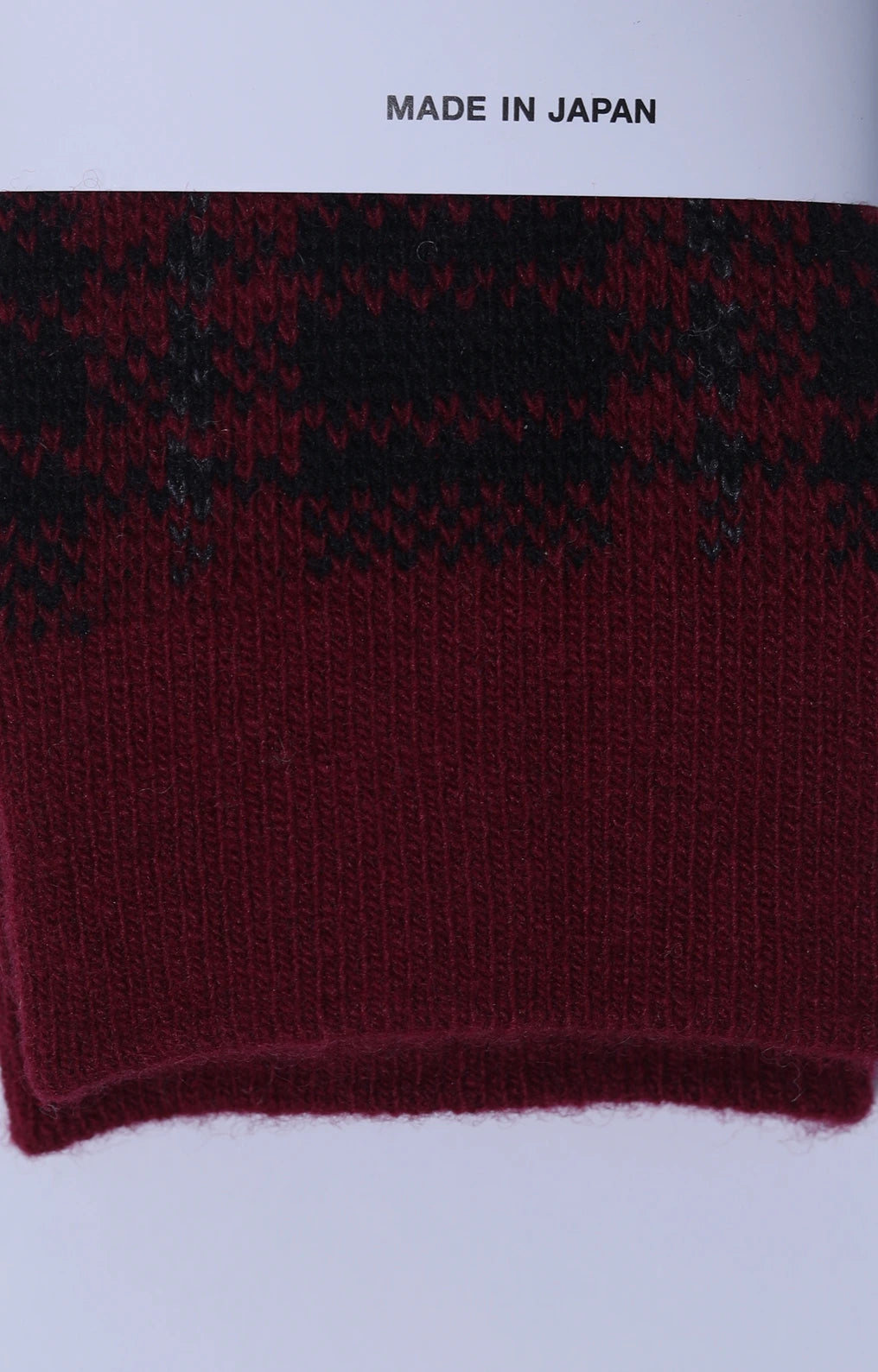 Check Pattern Socks D.Red/Black
