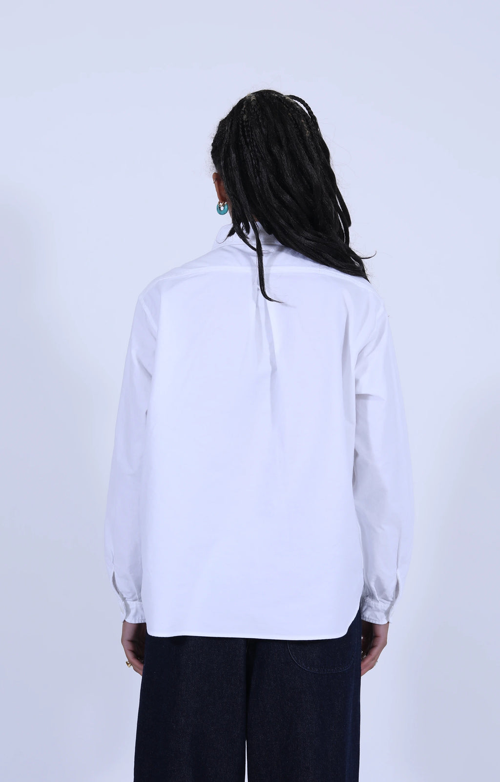 Oxford Round Collar Shirt White