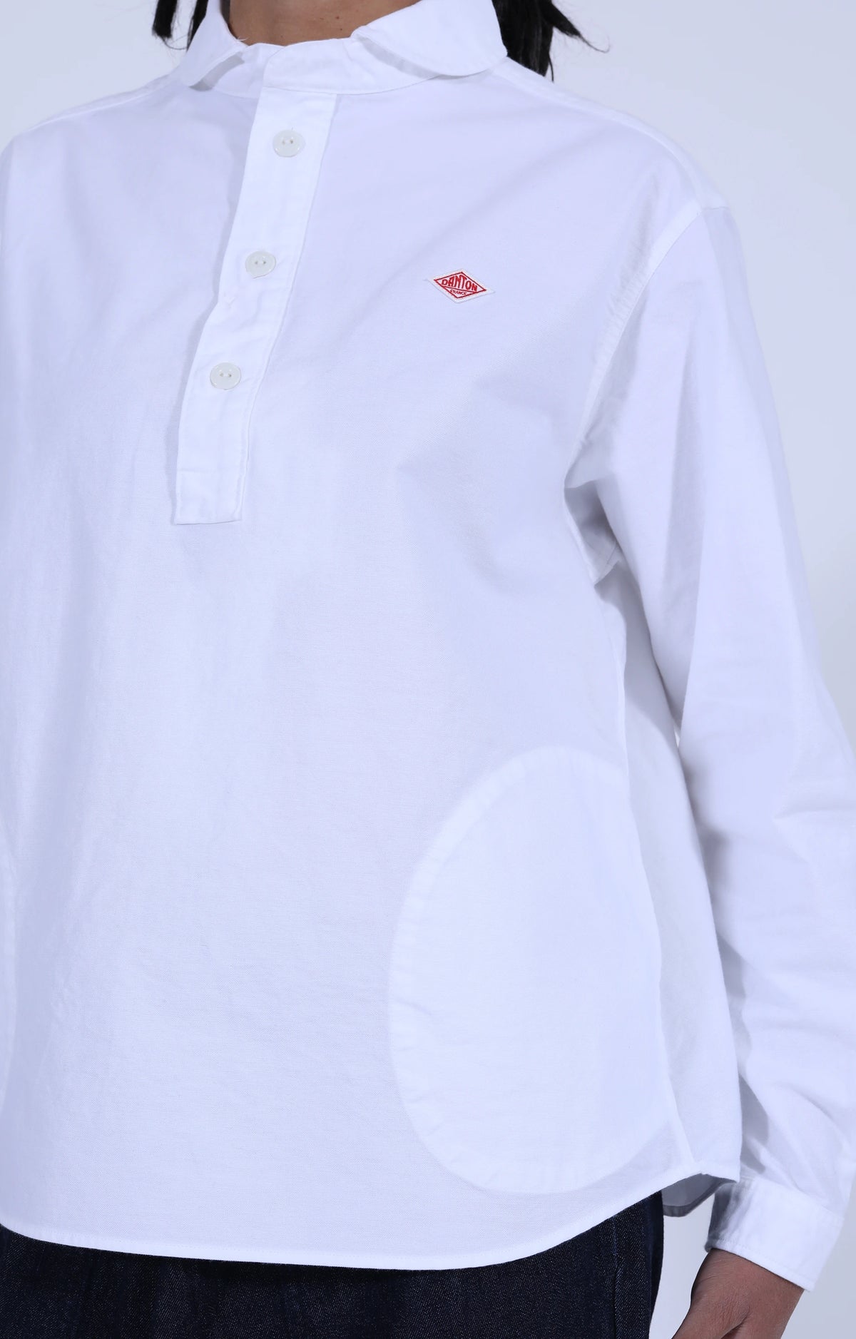 Oxford Round Collar Shirt White