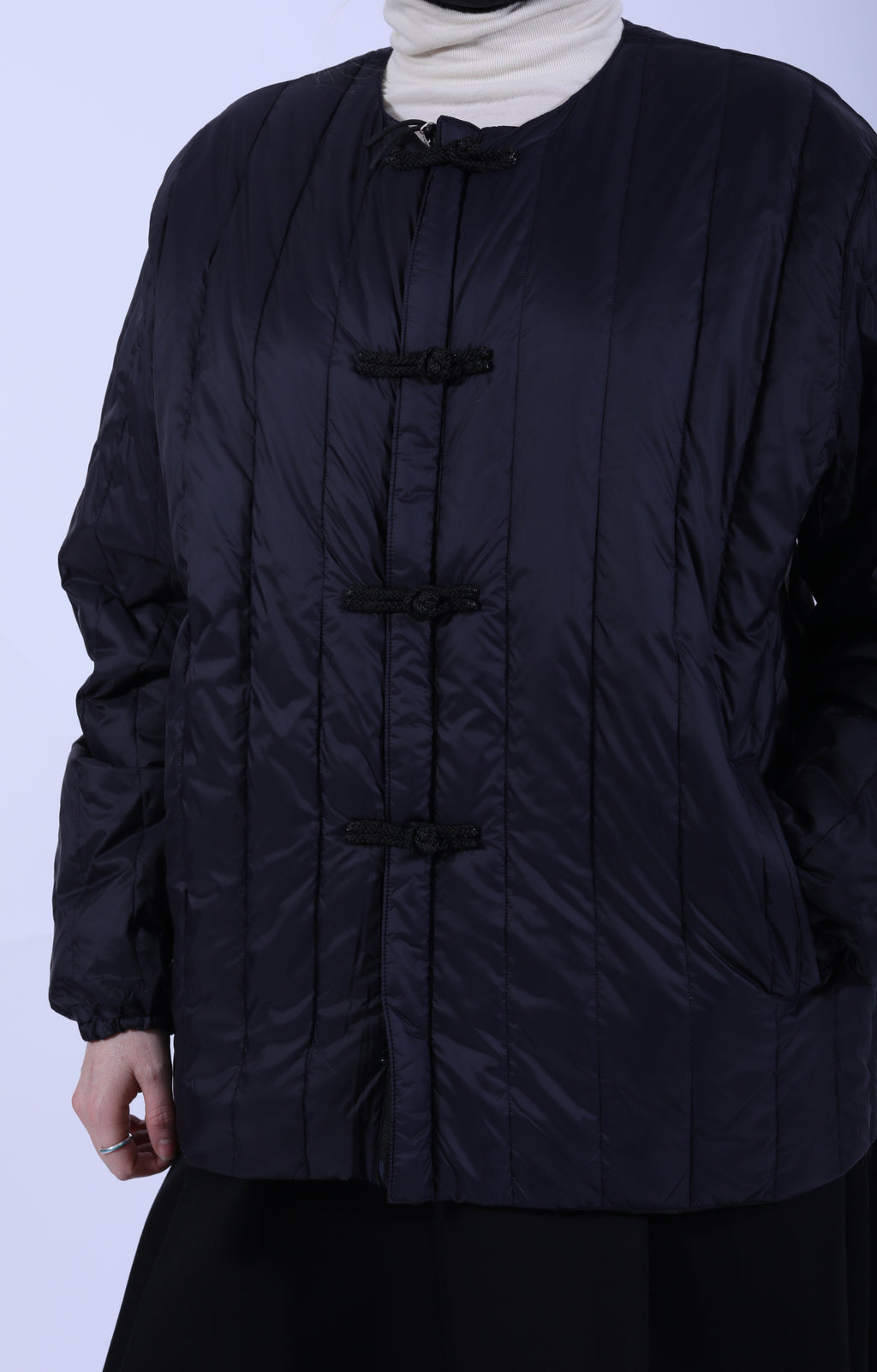 Rev. China Down Jacket Dark Navy x Black