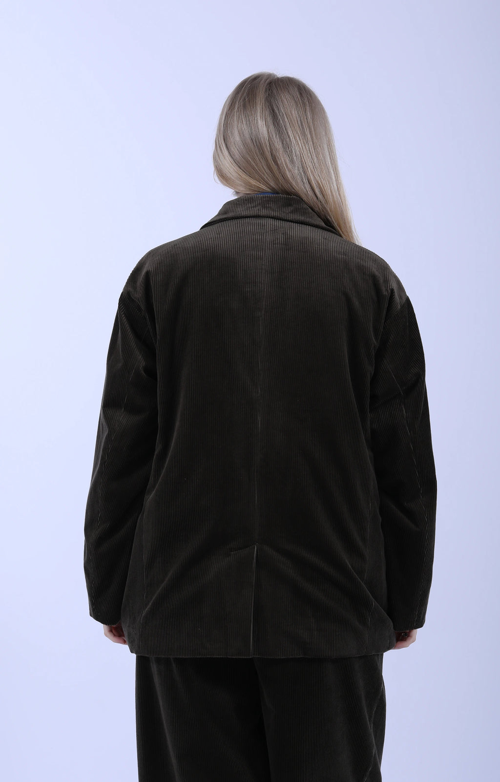 1+2 Button Sack Jacket Cord Chestnut