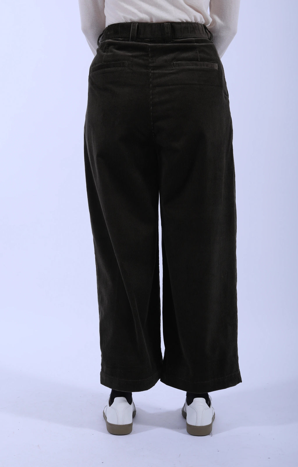 2 In-Pleat Cord Pants Chestnut