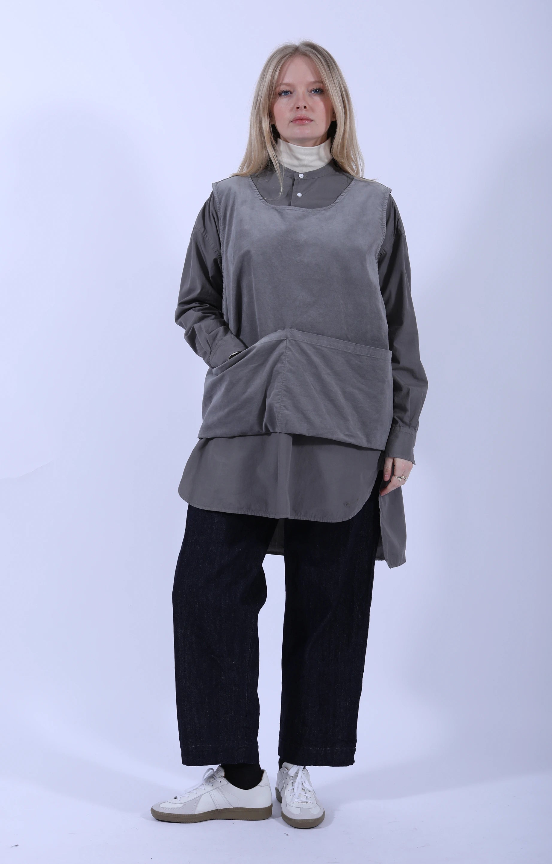 Work Vest Velvet Greyish Sage