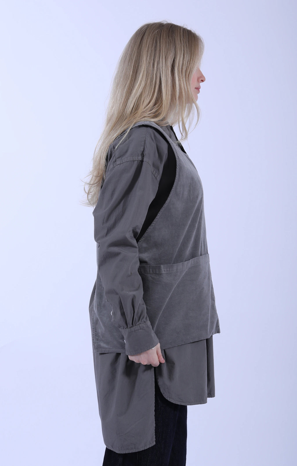 Work Vest Velvet Greyish Sage