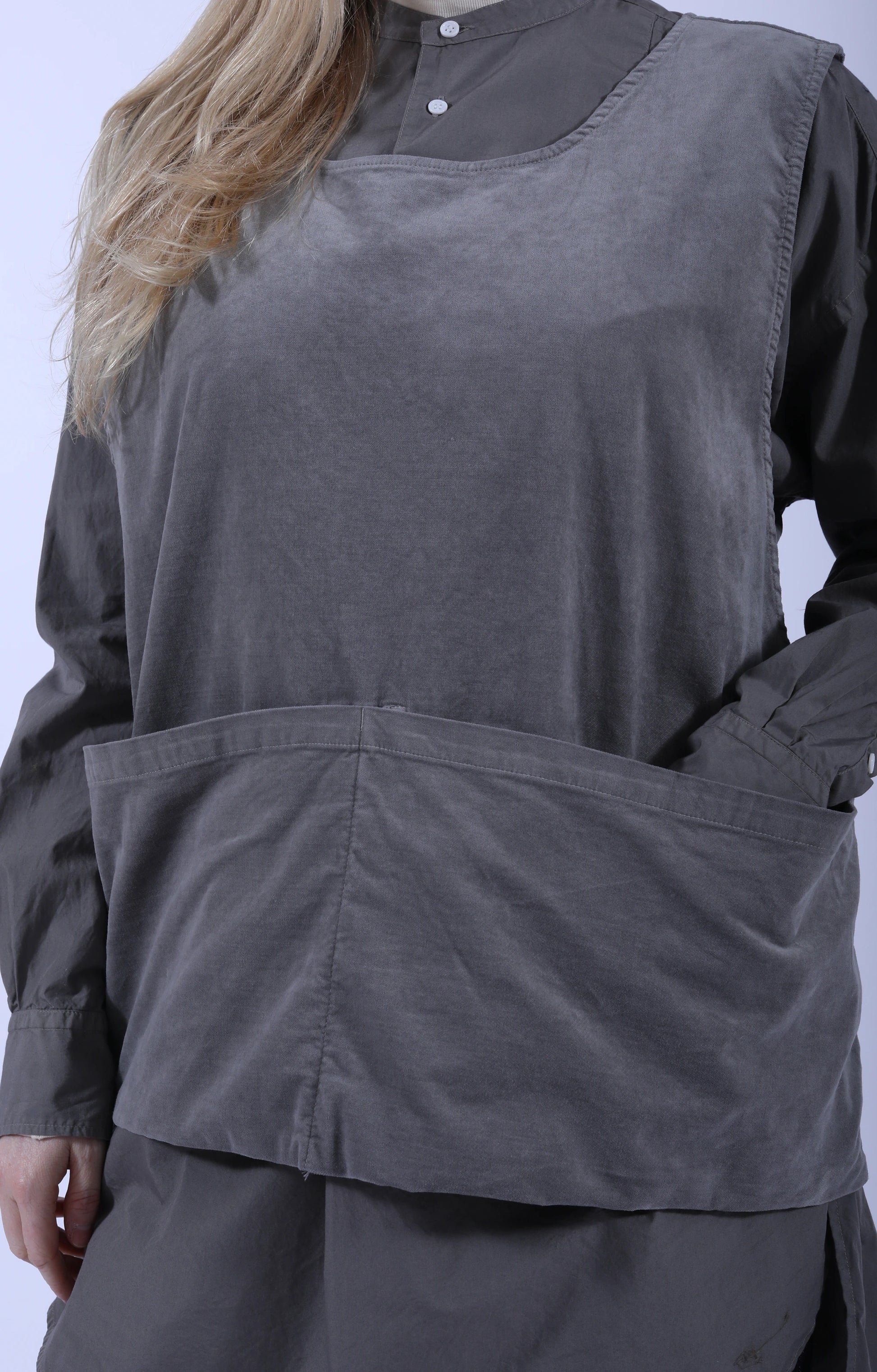 Work Vest Velvet Greyish Sage