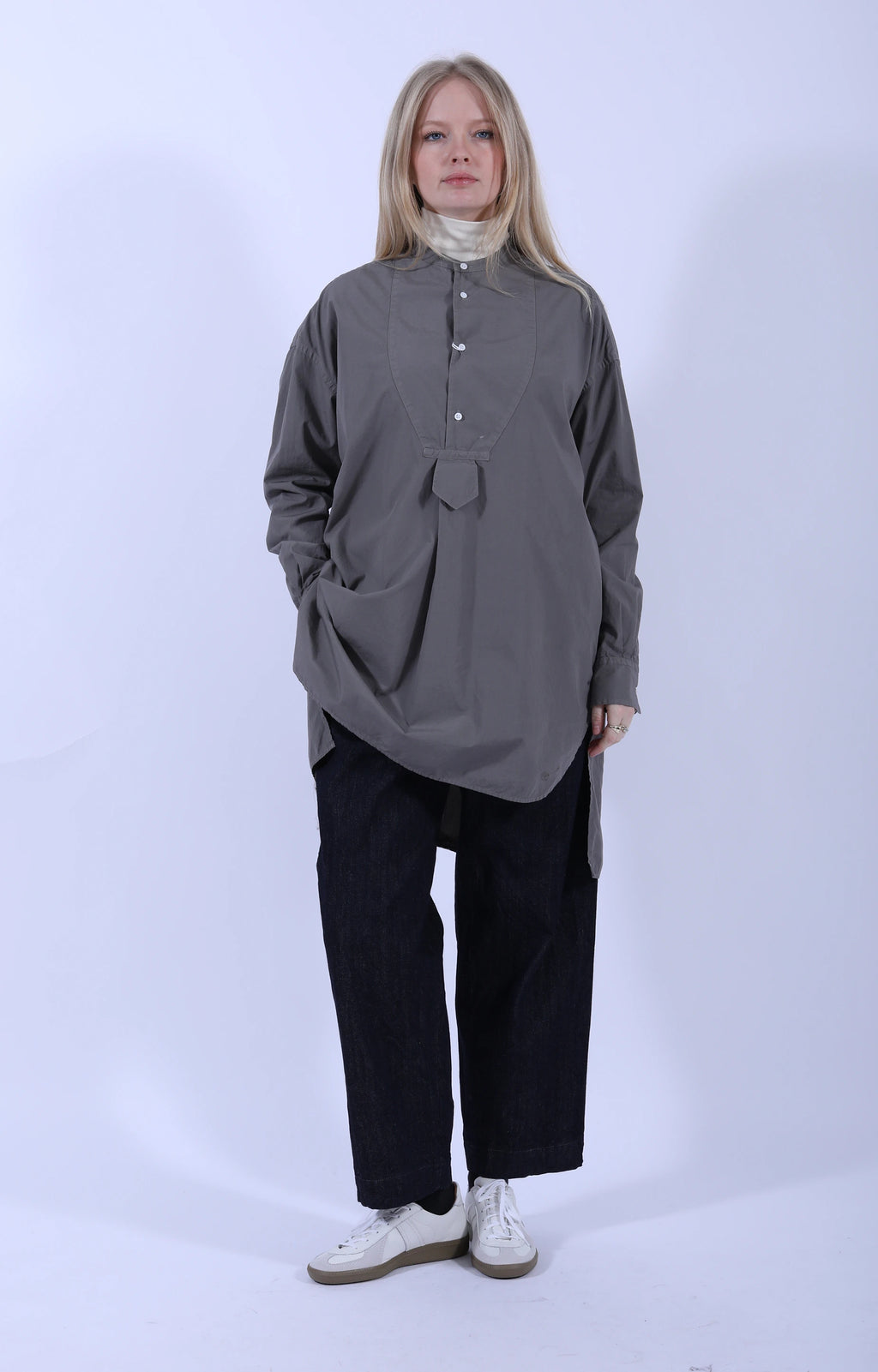 Tuxedo Long Shirt Grayish Sage