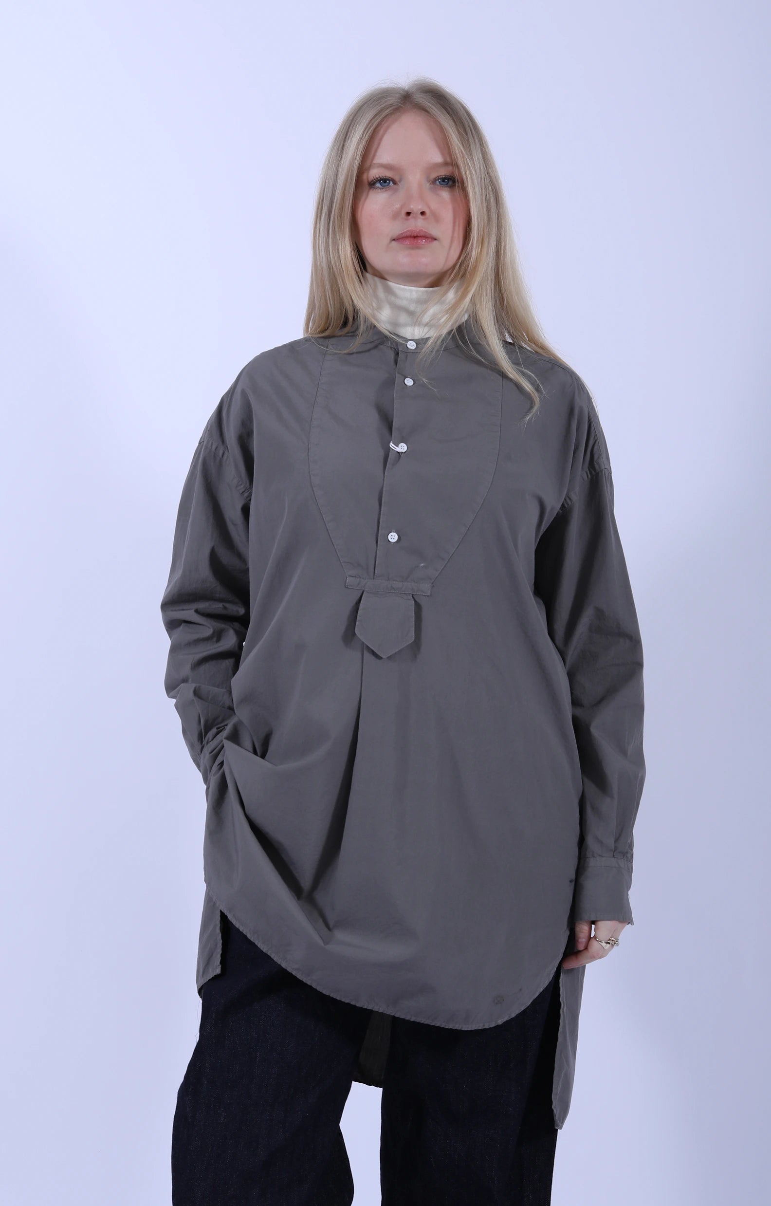Tuxedo Long Shirt Grayish Sage