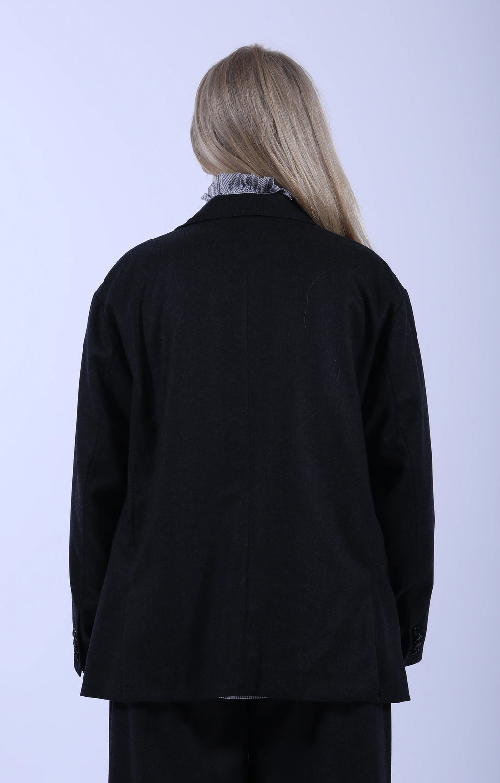 Double Breasted Jacket Flannel Charcoal