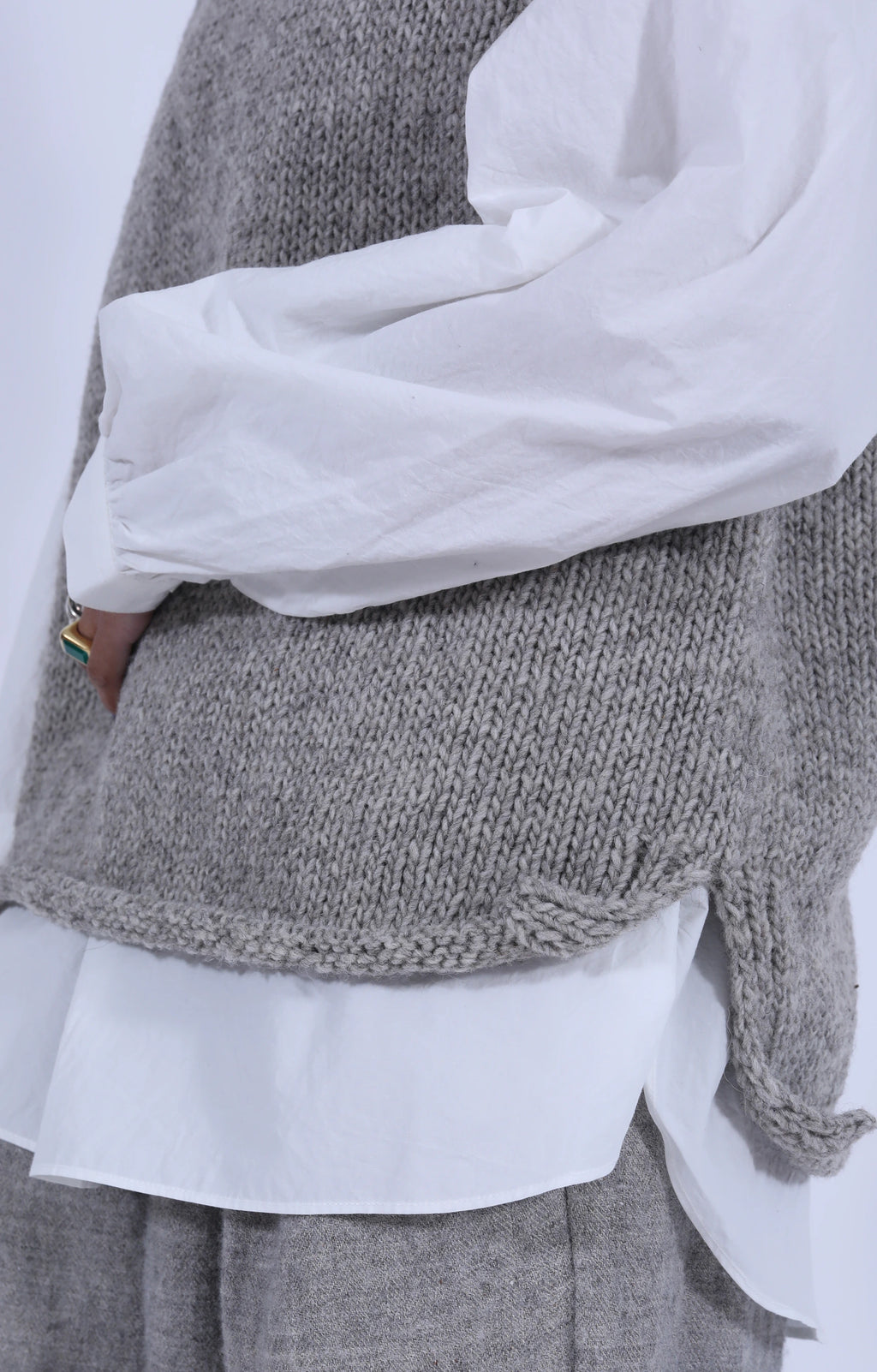 Peruvian Knit Vest Taupe