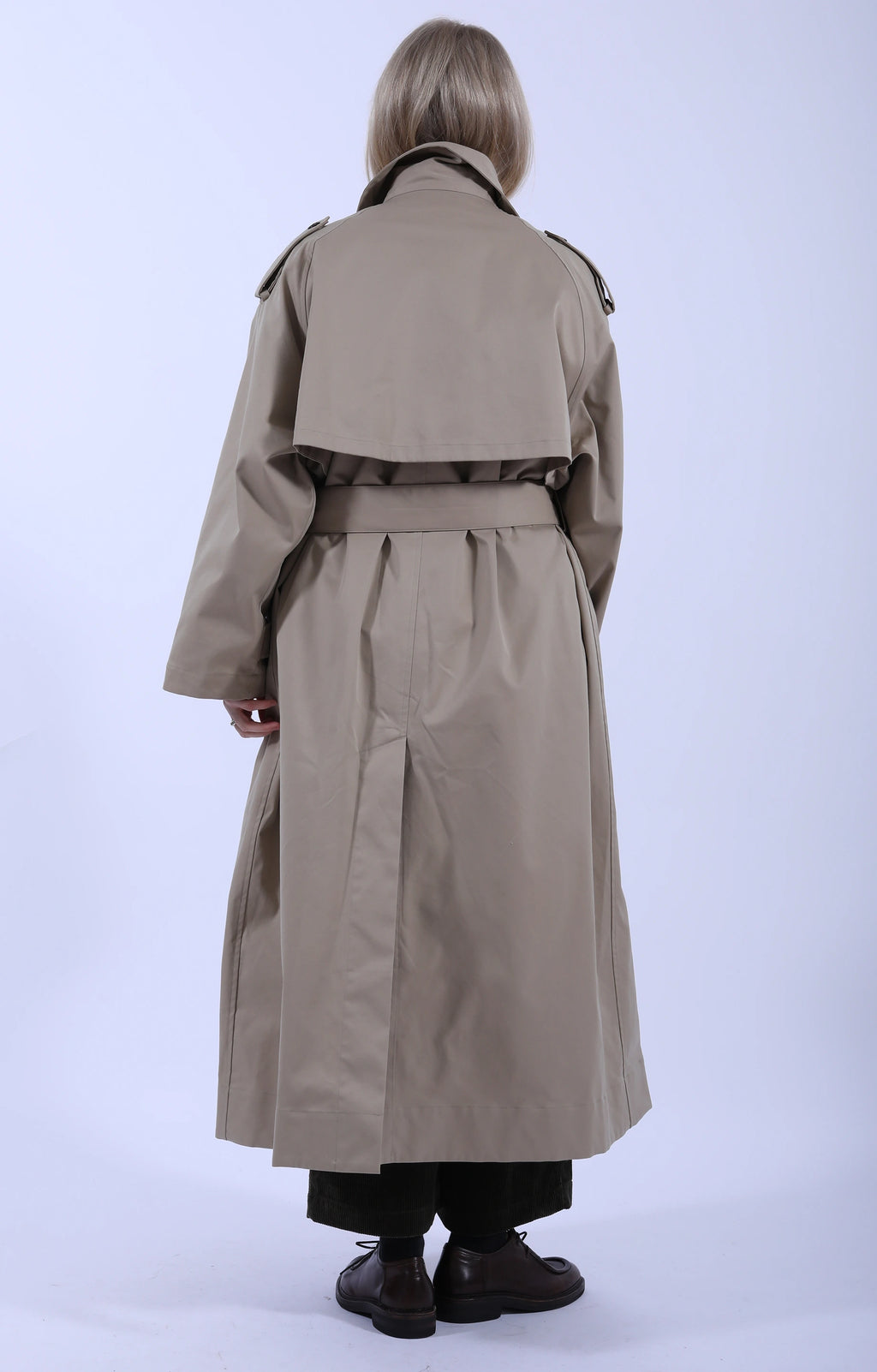 Raglan Sleeve Trench Maxi Coat