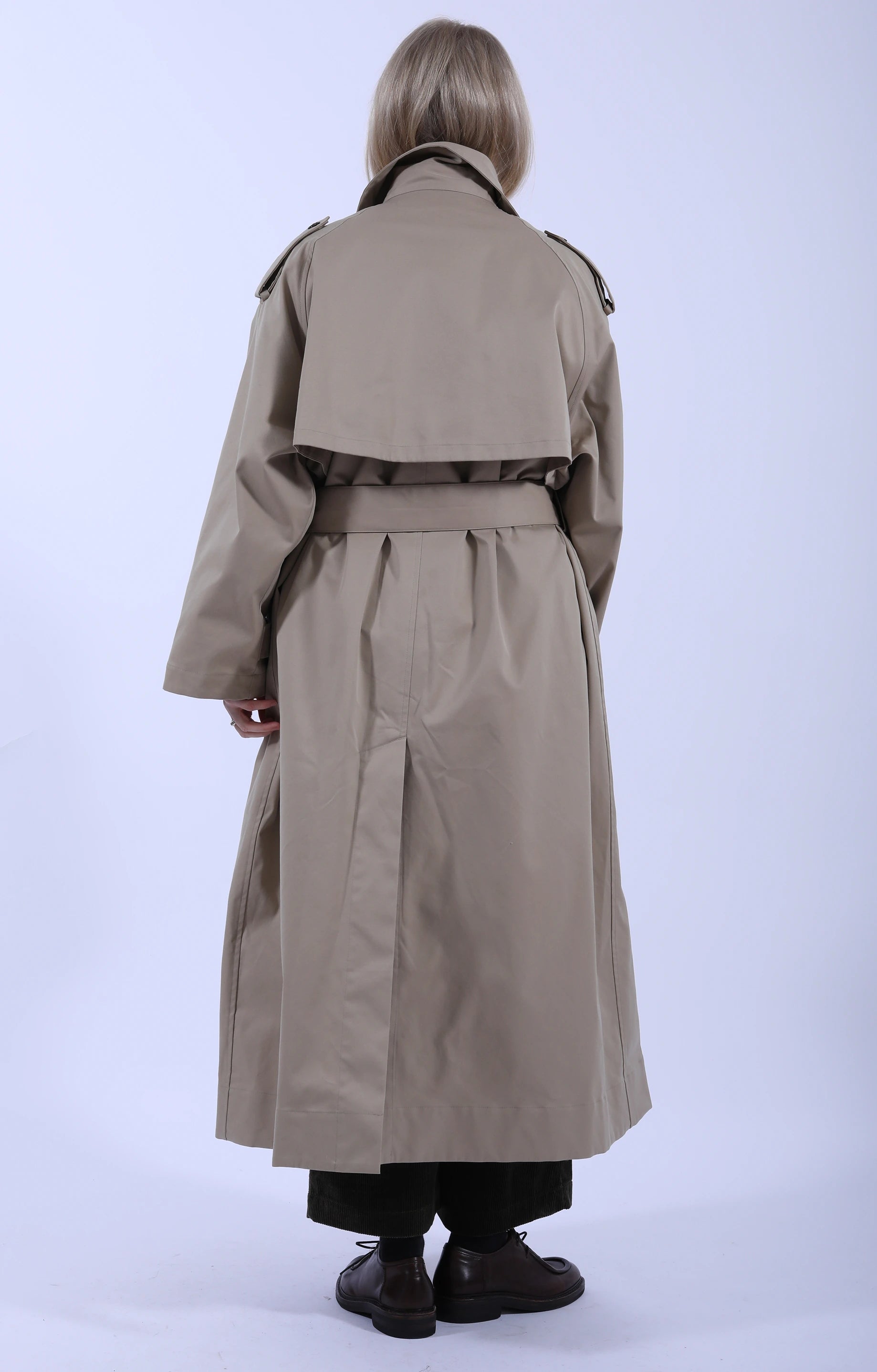 Raglan Sleeve Trench Maxi Coat