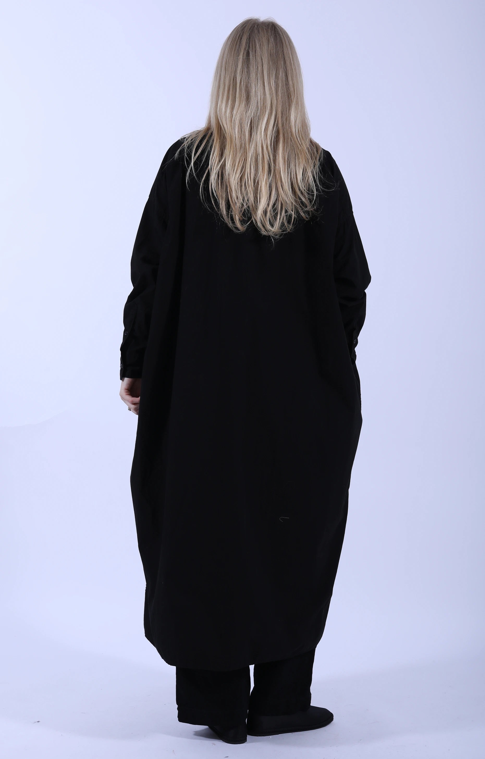 Front Tuck Shirt Dress Midnight