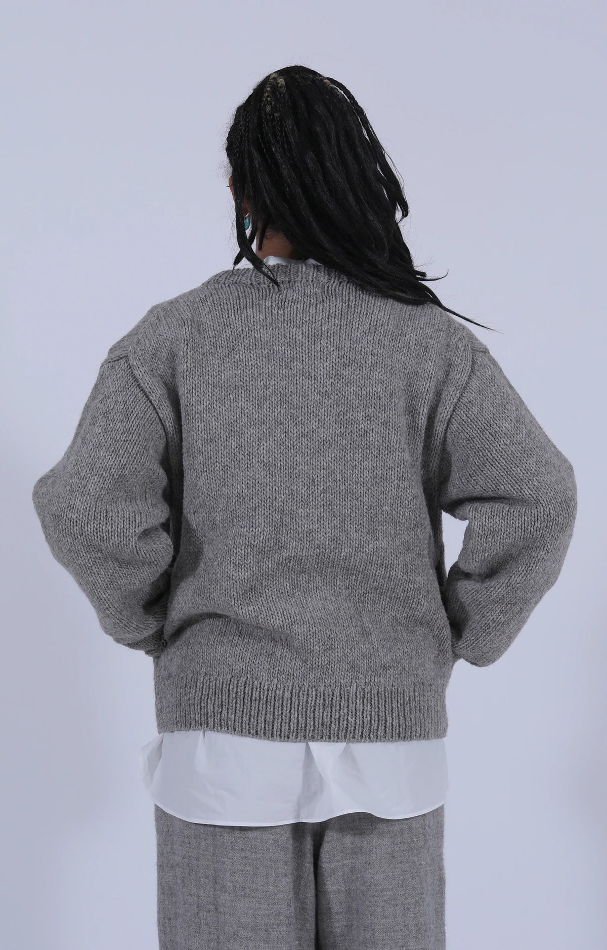 Peruvian Knit Cardigan Taupe