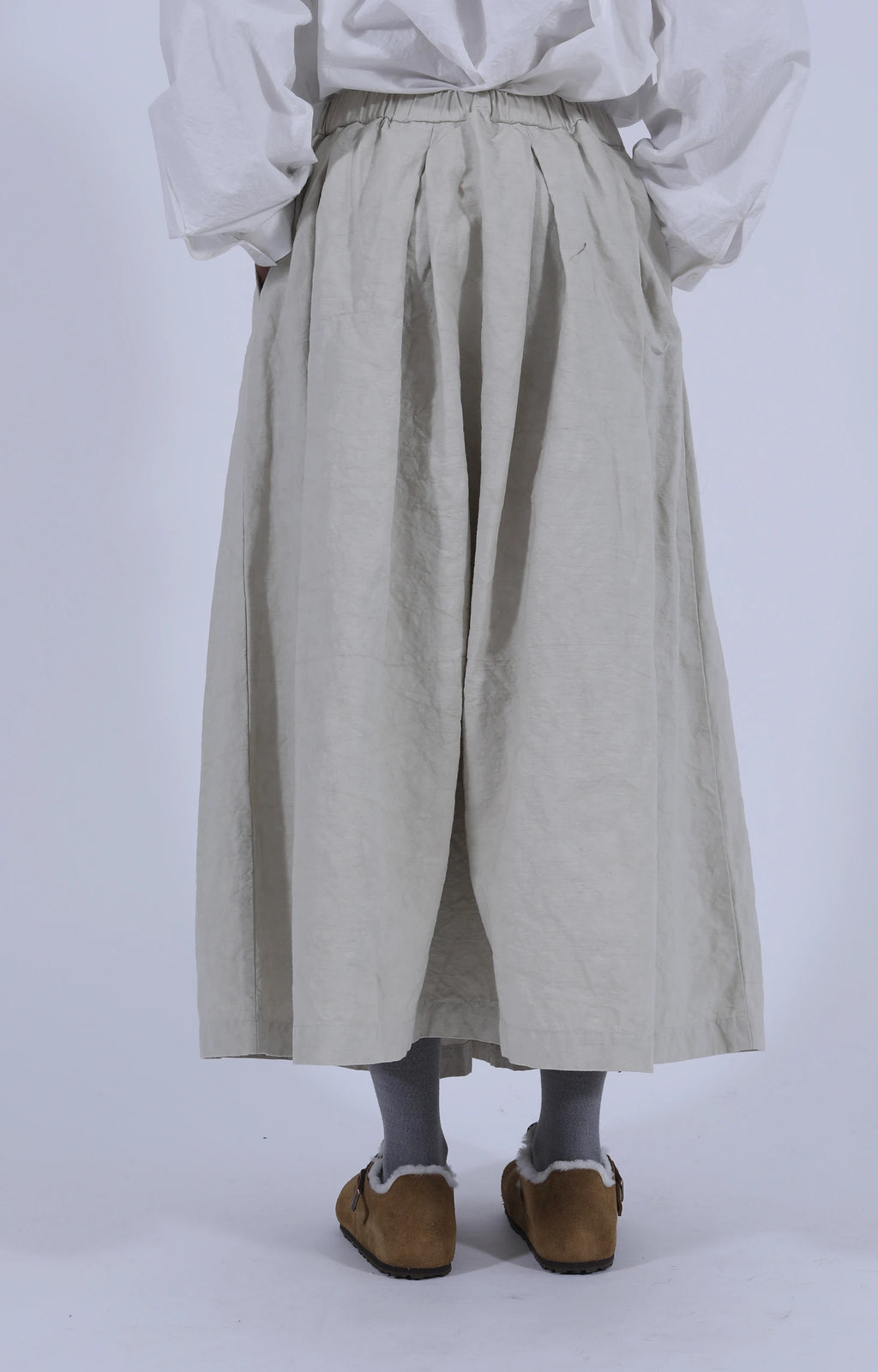 Nuanced Drum-Dyed Skirt Ivory