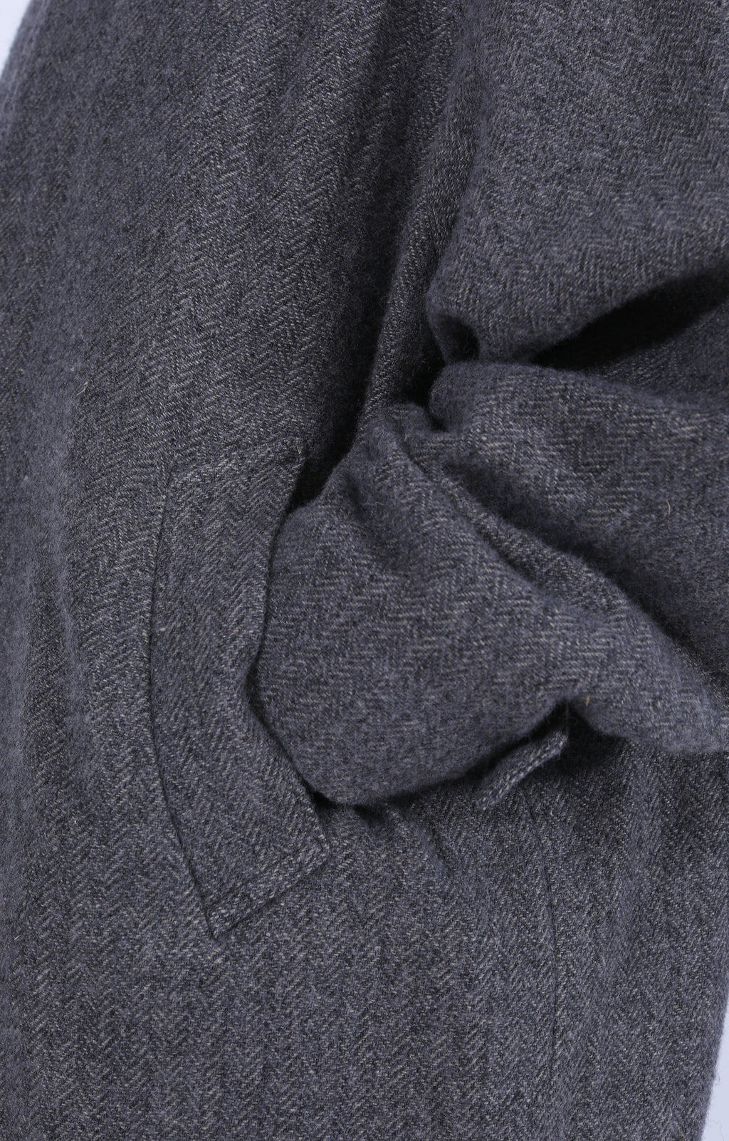 Wool Balmacaan Coat Grey