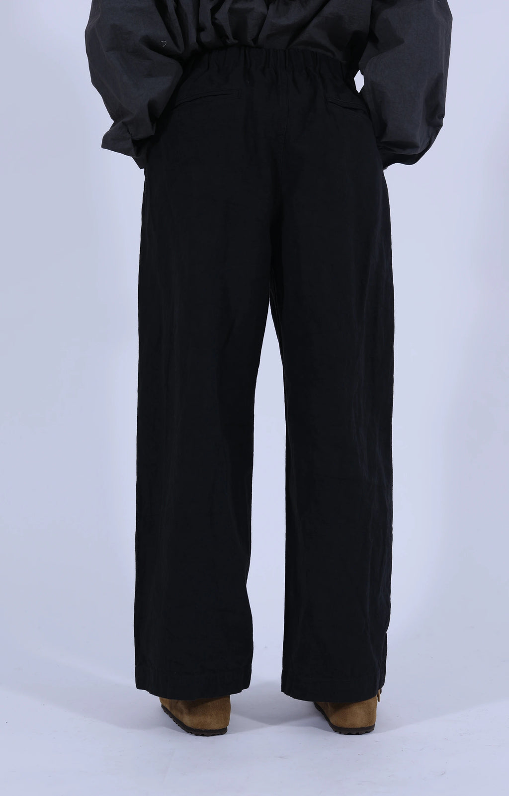 Nuance Drum-Dyed Trousers Black