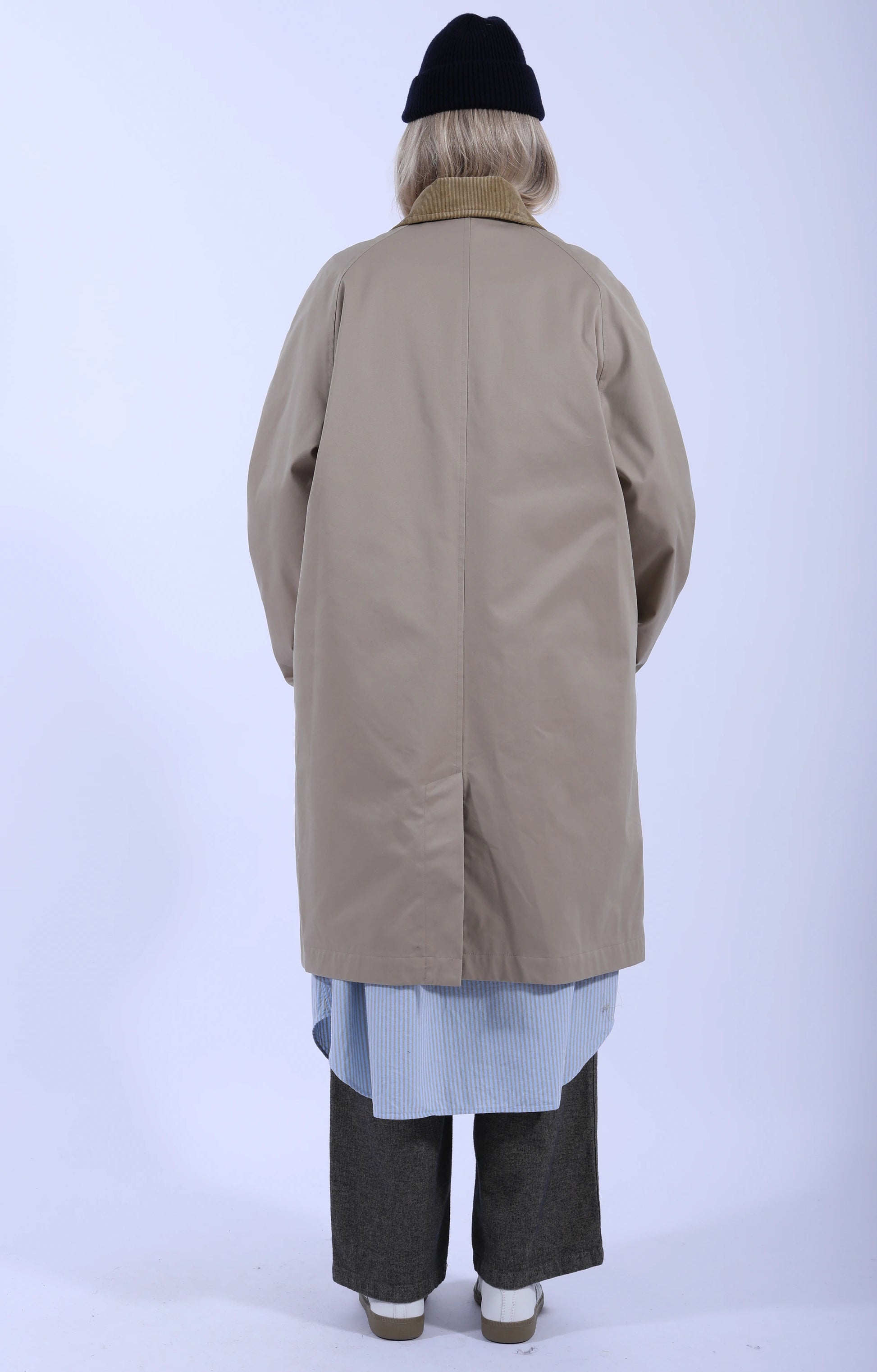 Fly Front Raglan Coat Khaki