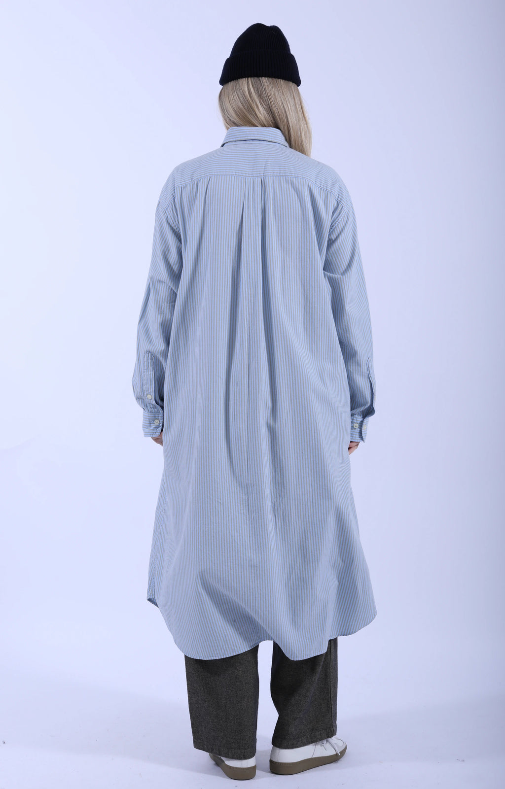 Baggy Fit Shirt Dress Blue