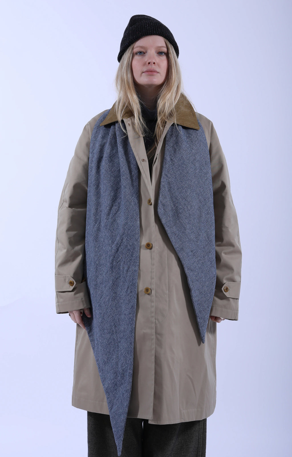 Bias Cut Scarf Plain Cloth