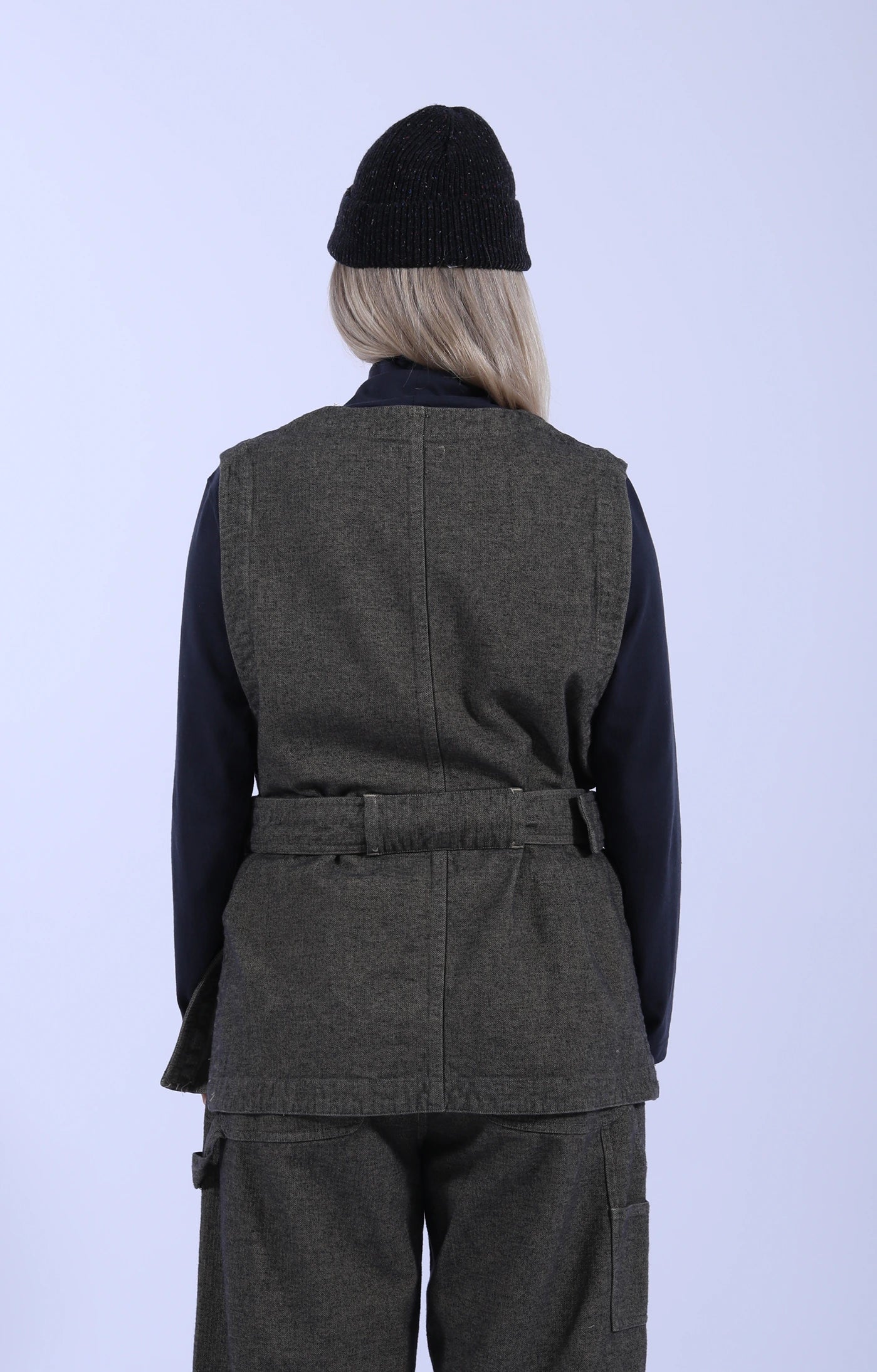 Artisan Vest Herringbone Khaki