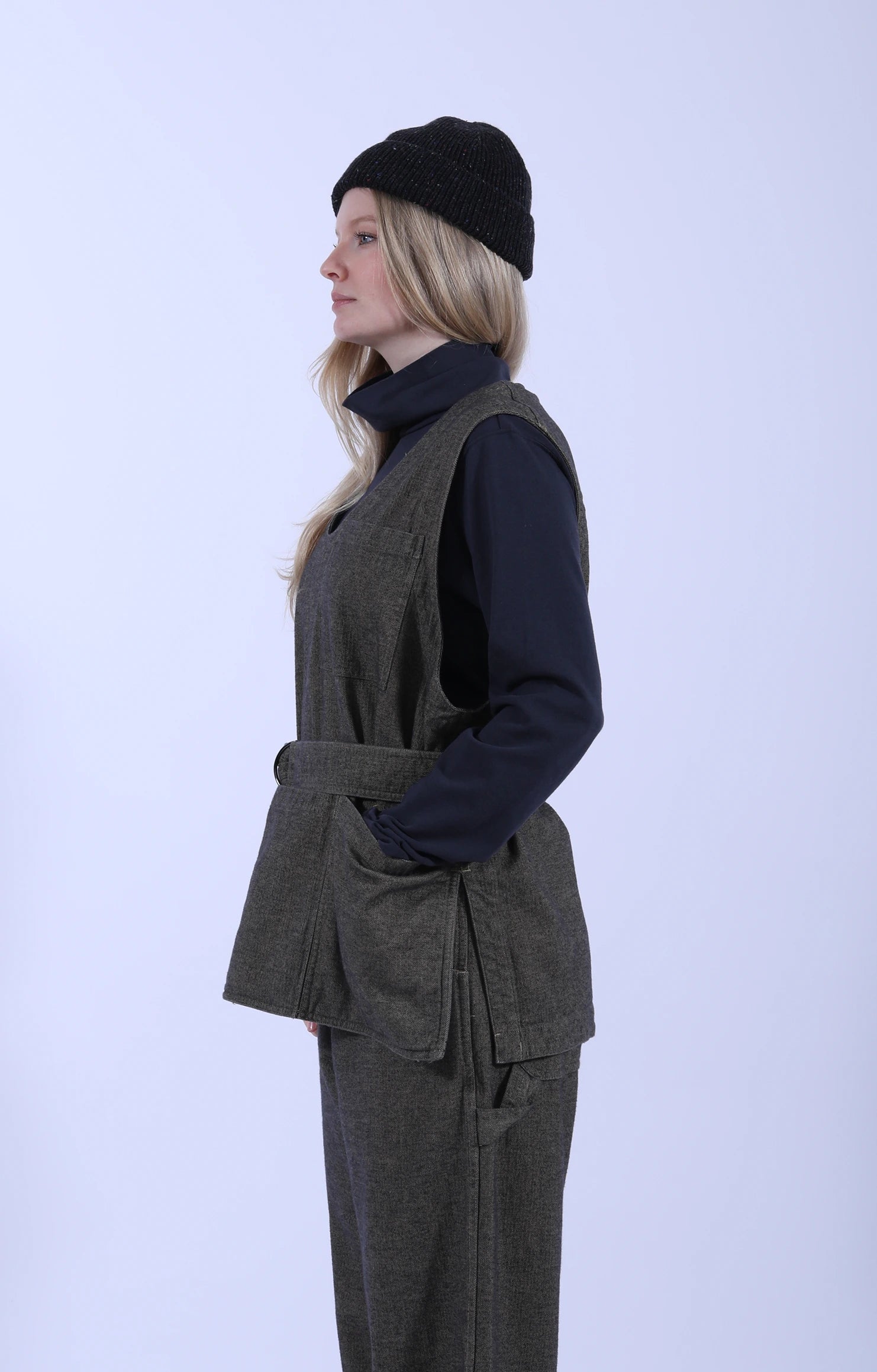 Artisan Vest Herringbone Khaki