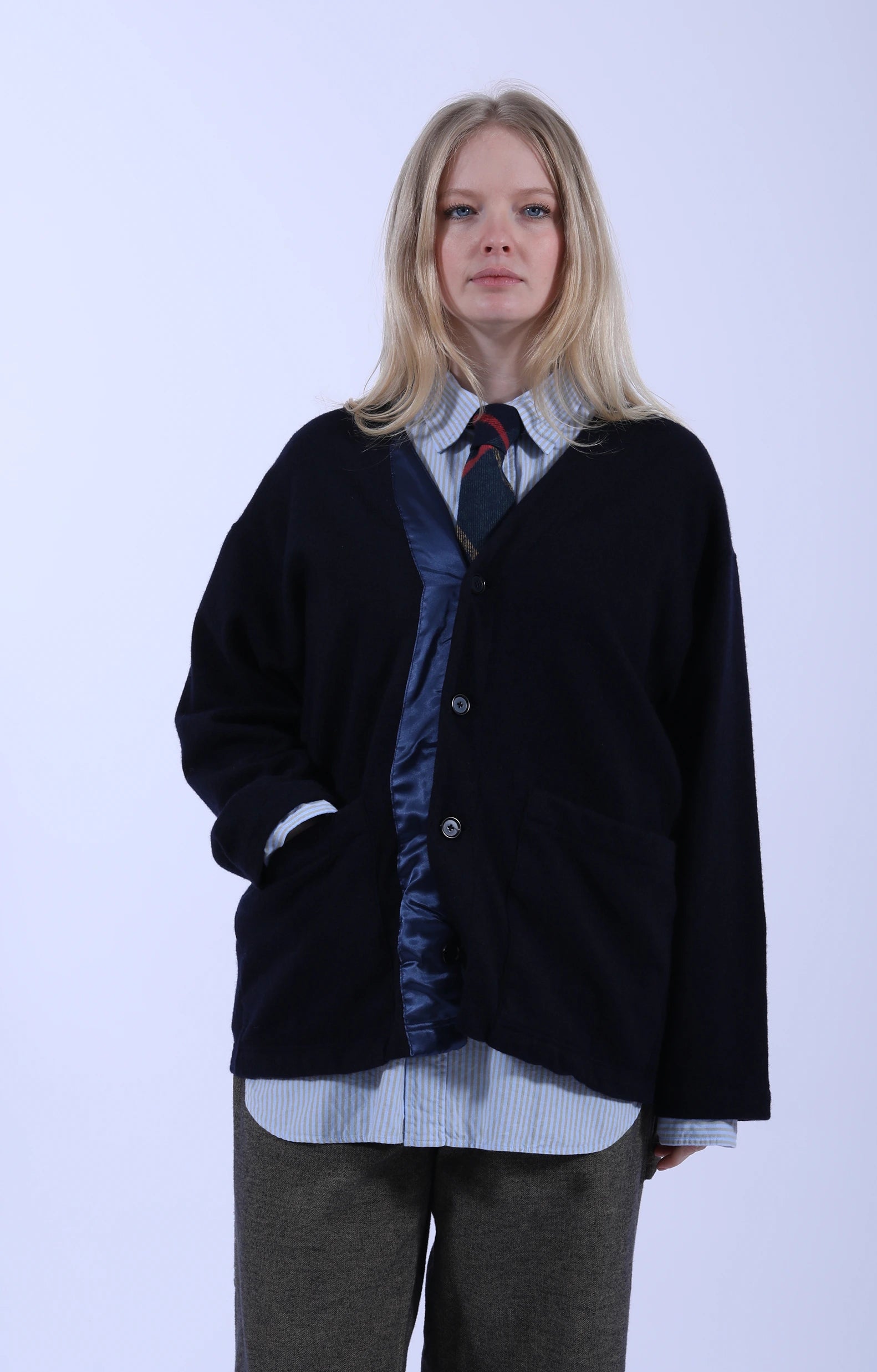 4 Button Cardigan Navy