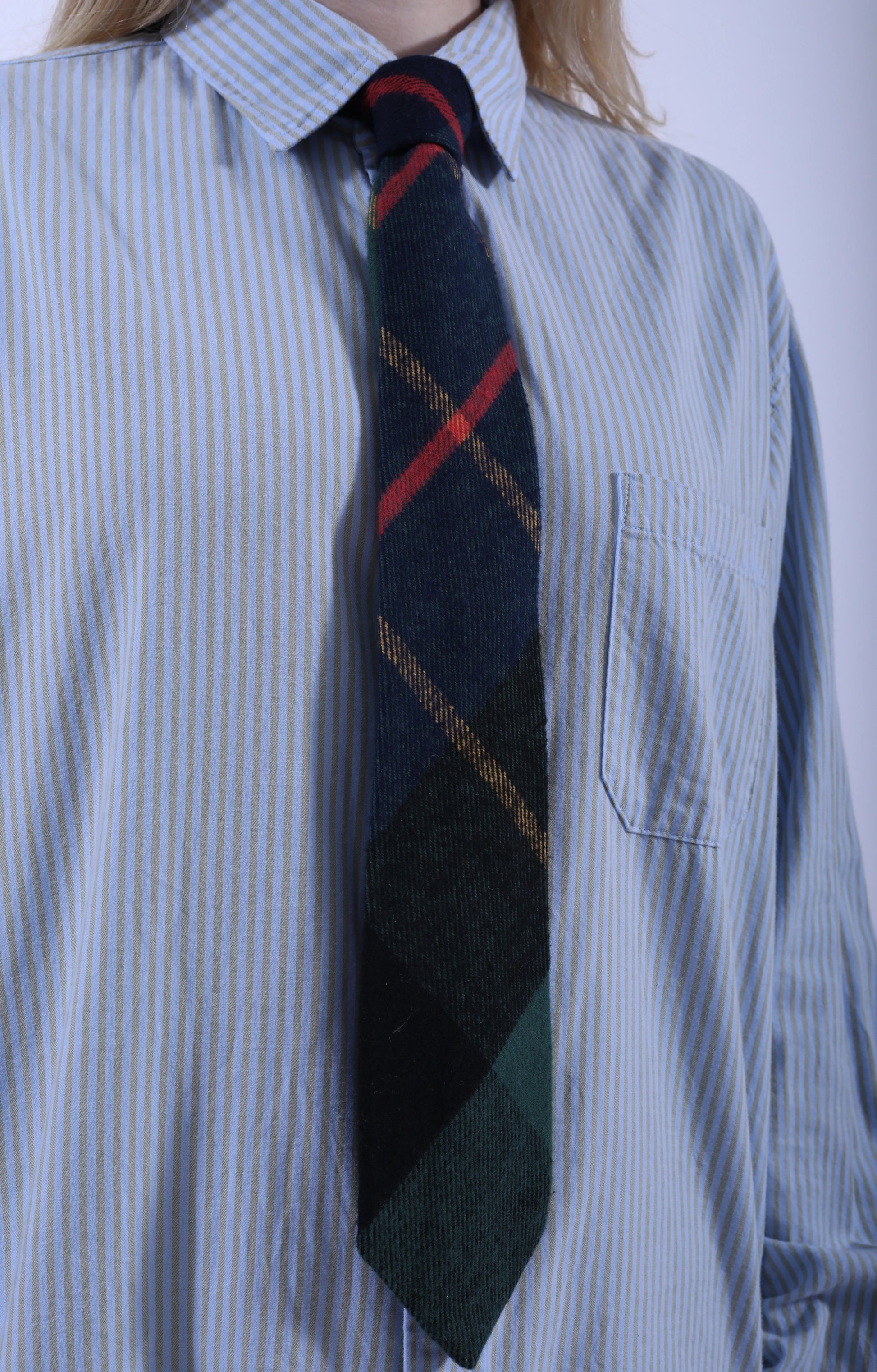 Neck Tie Tartan Navy