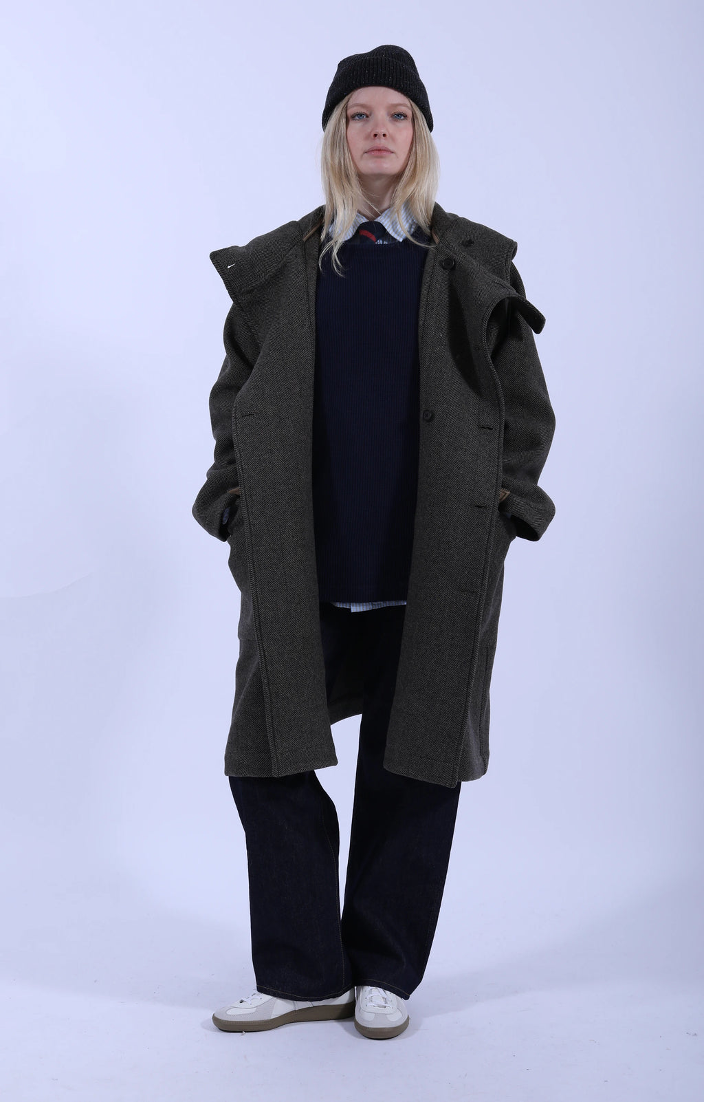 Raglan Hooded Easy Coat