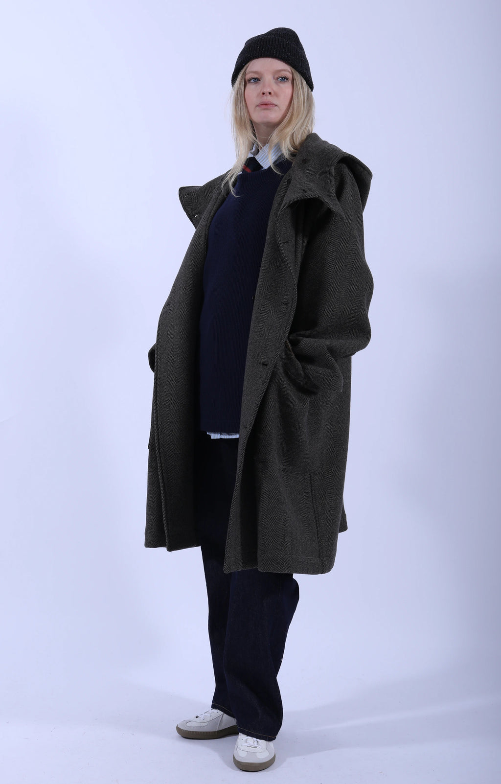 Raglan Hooded Easy Coat