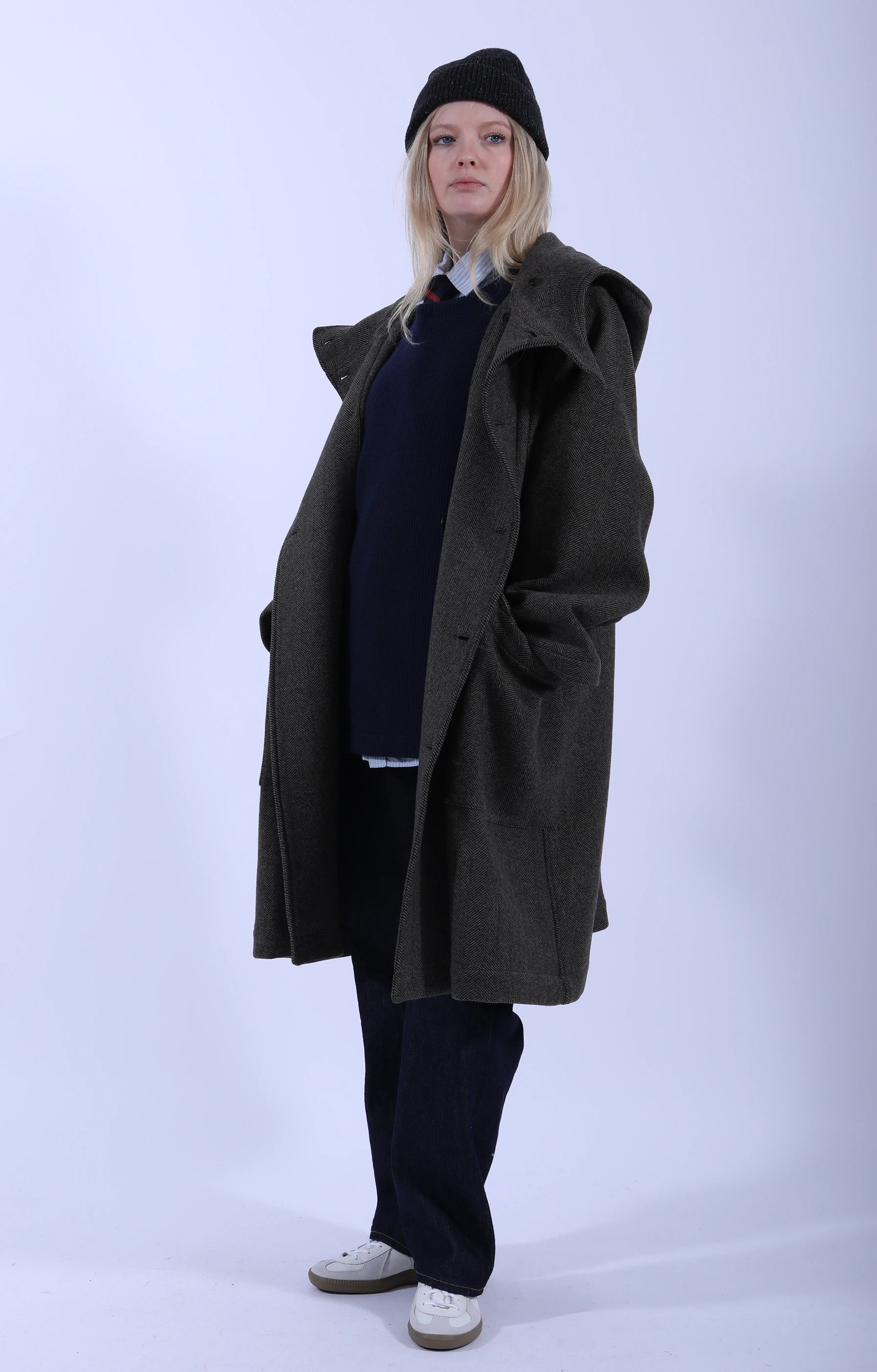 Raglan Hooded Easy Coat