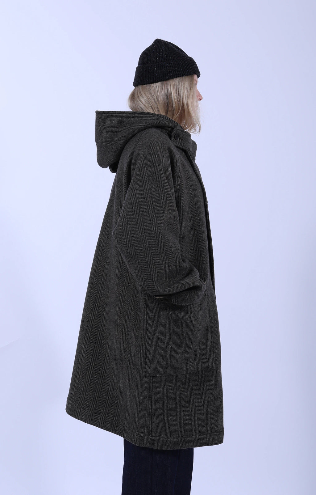 Raglan Hooded Easy Coat