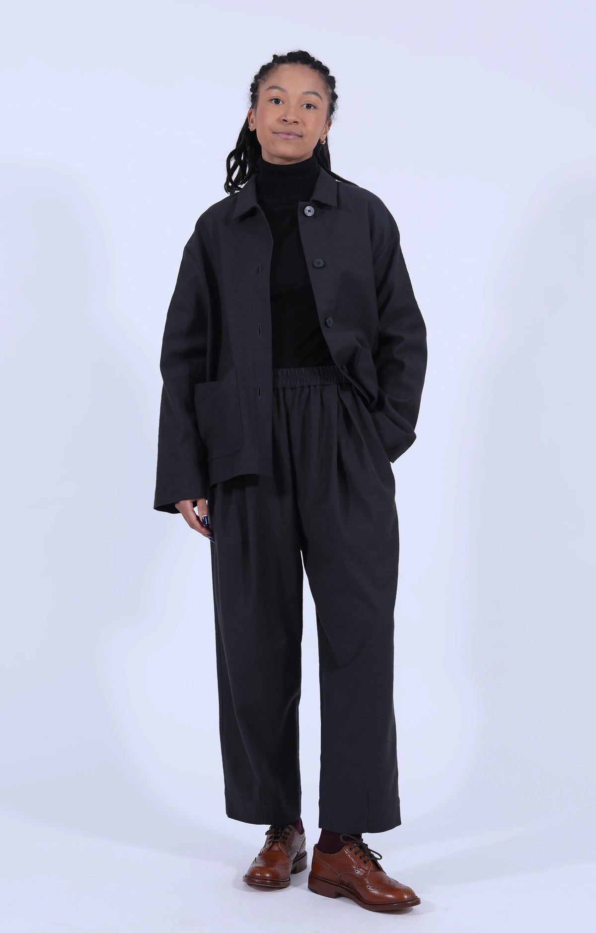 Dark Grey Pants W/Pleats