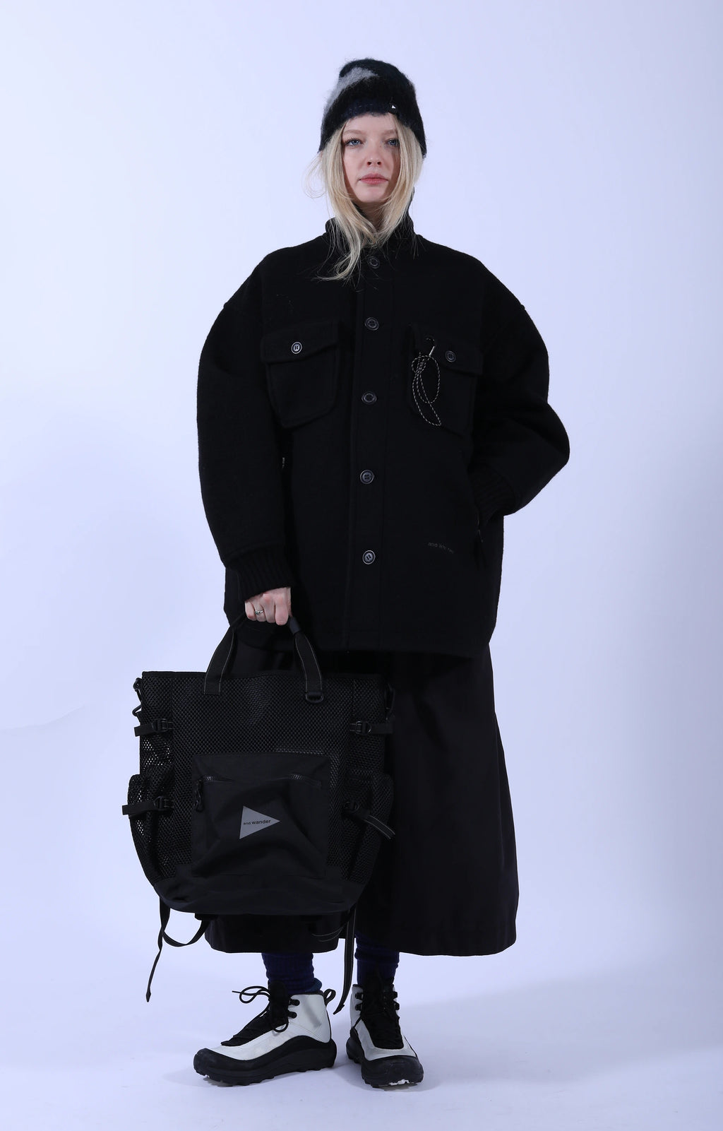 Oversized Cargo Skirt Black