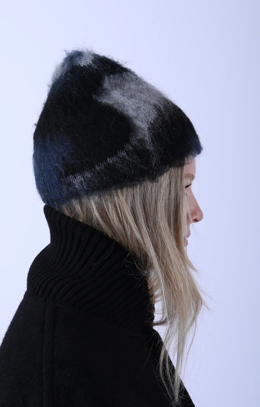 Shaggy Knit Cap Black