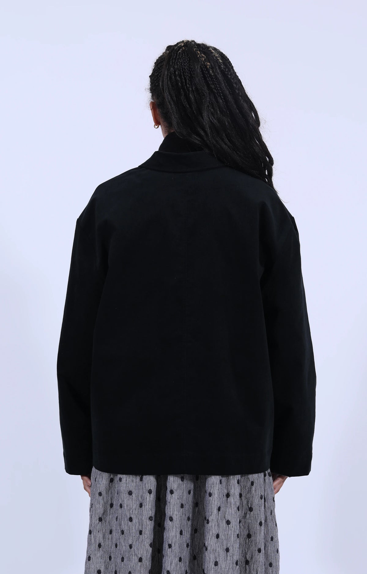 Black Velvet Jacket W/Pockets