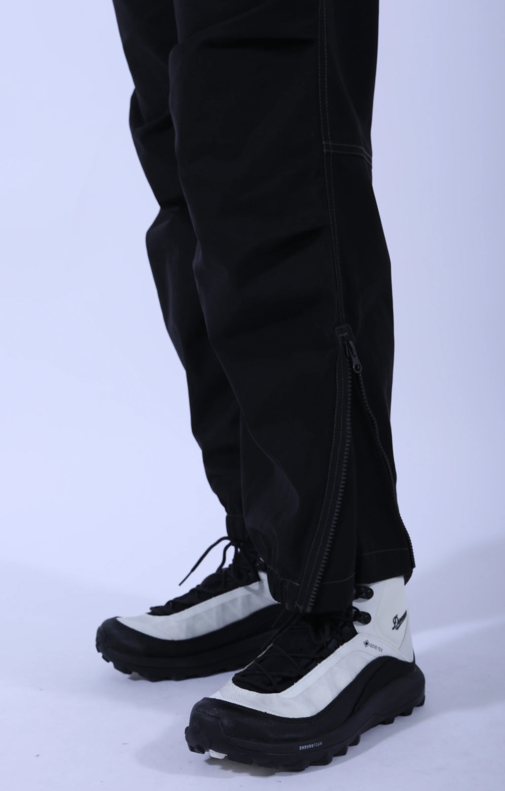 Cloth Side Zip Pants Black