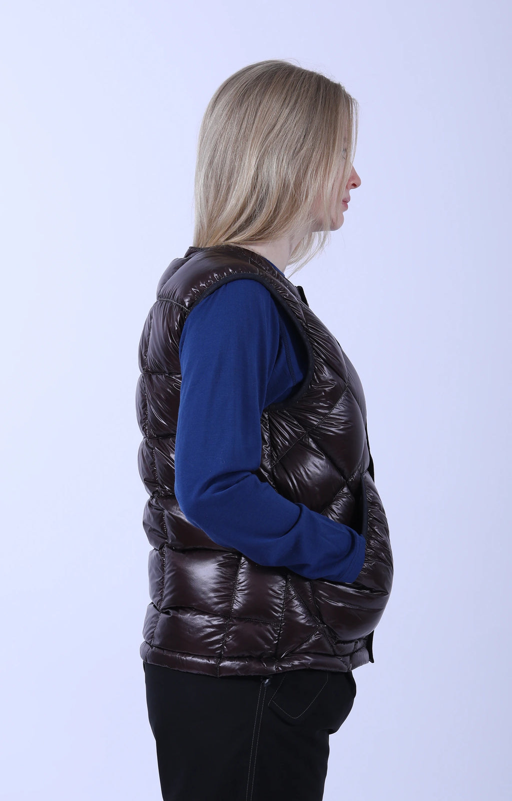 Diamond Down Vest 2 D.Brown