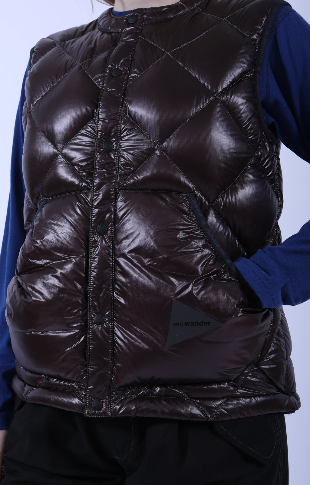 Diamond Down Vest 2 D.Brown