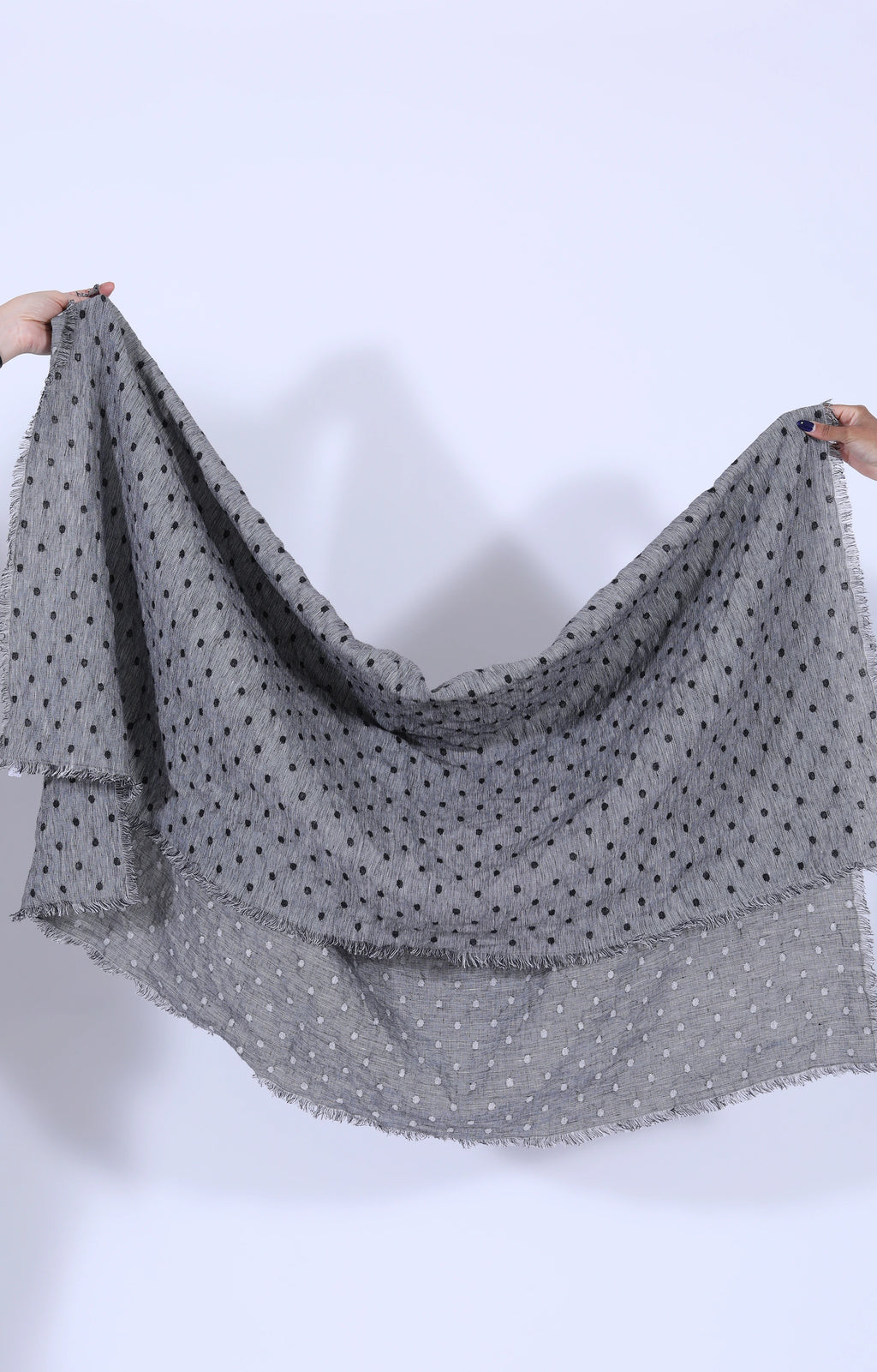 Grey Dot Scarf