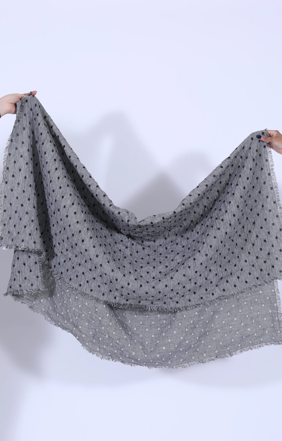 Grey Dot Scarf