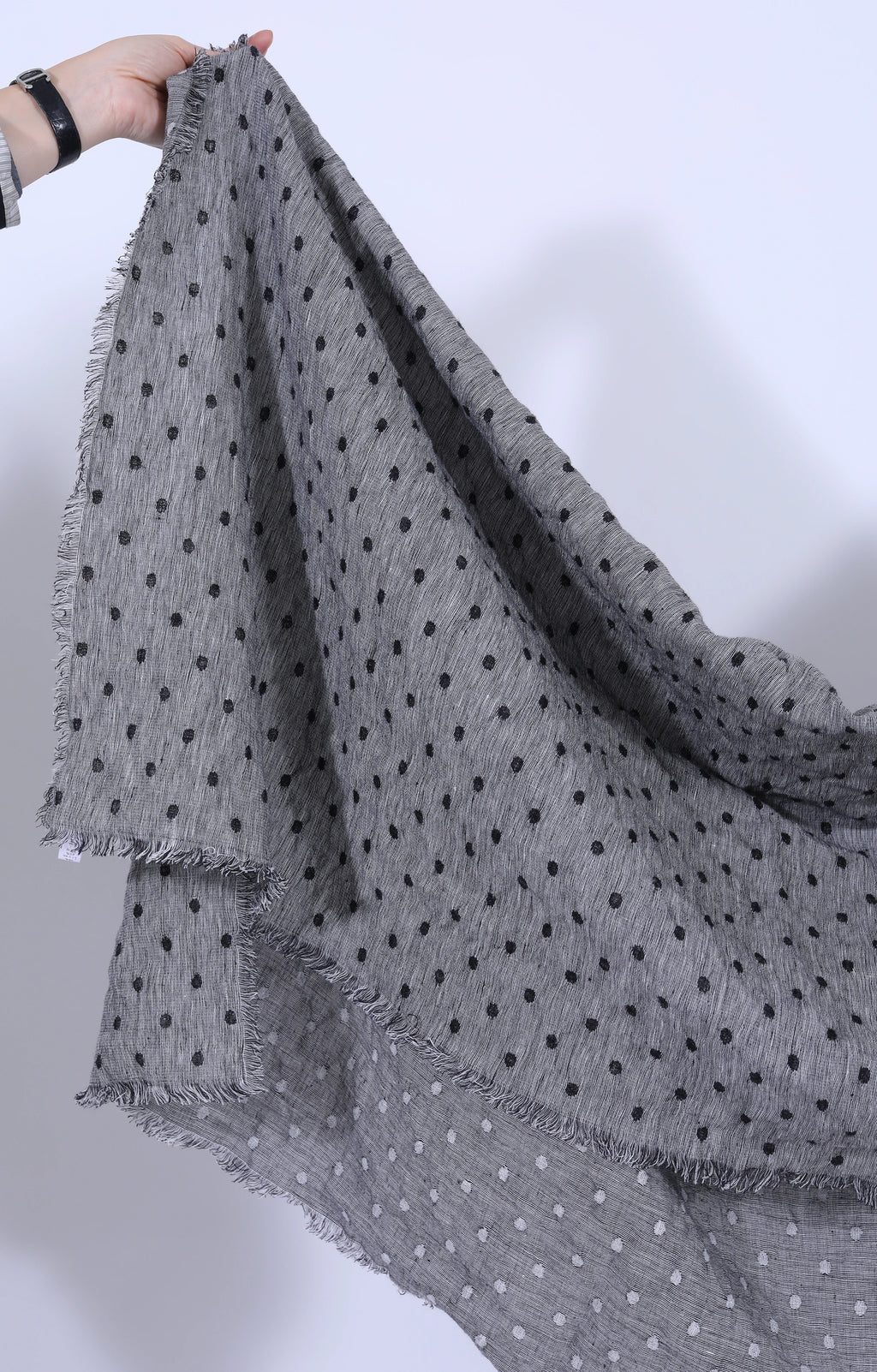 Grey Dot Scarf