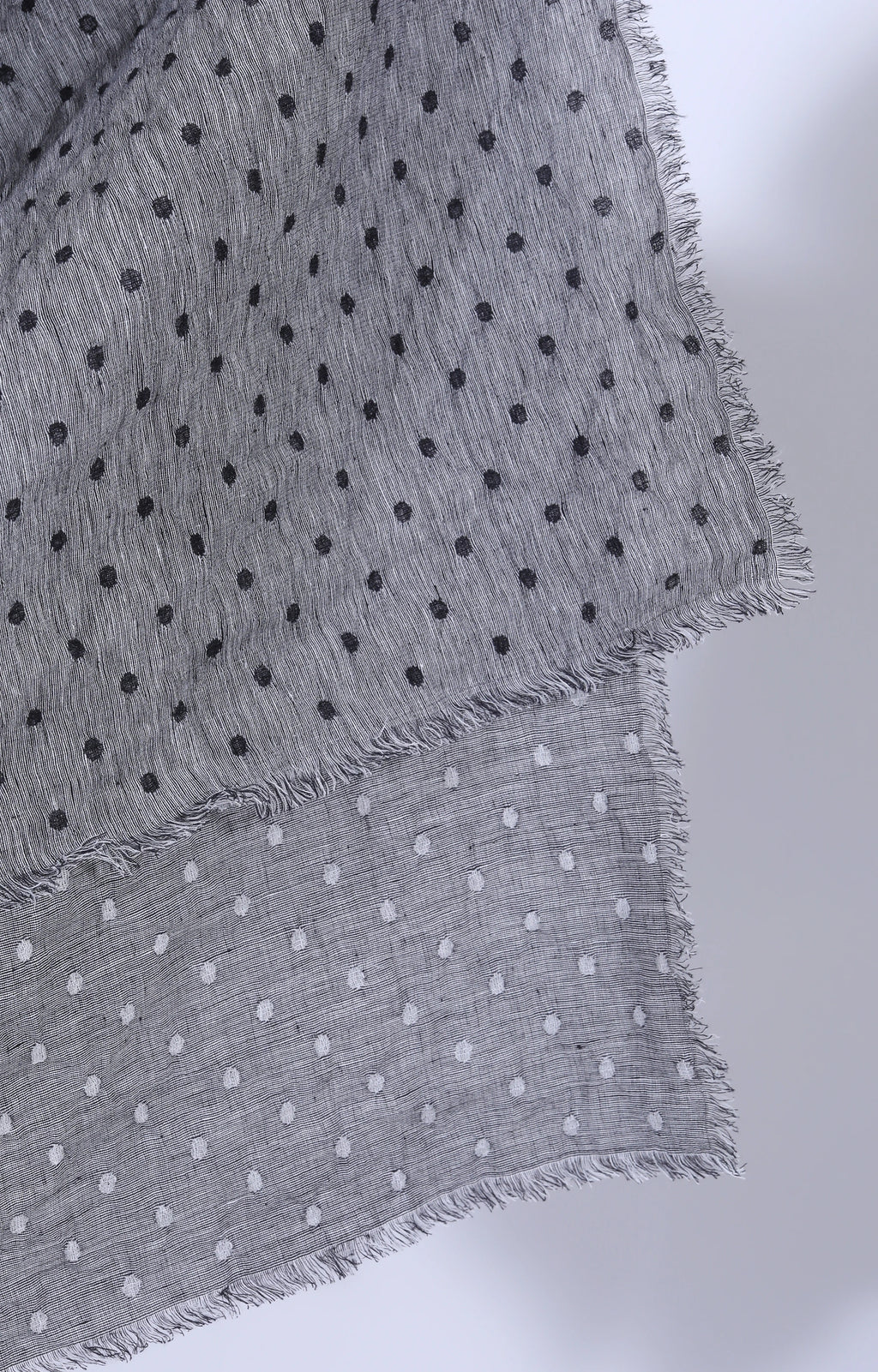 Grey Dot Scarf