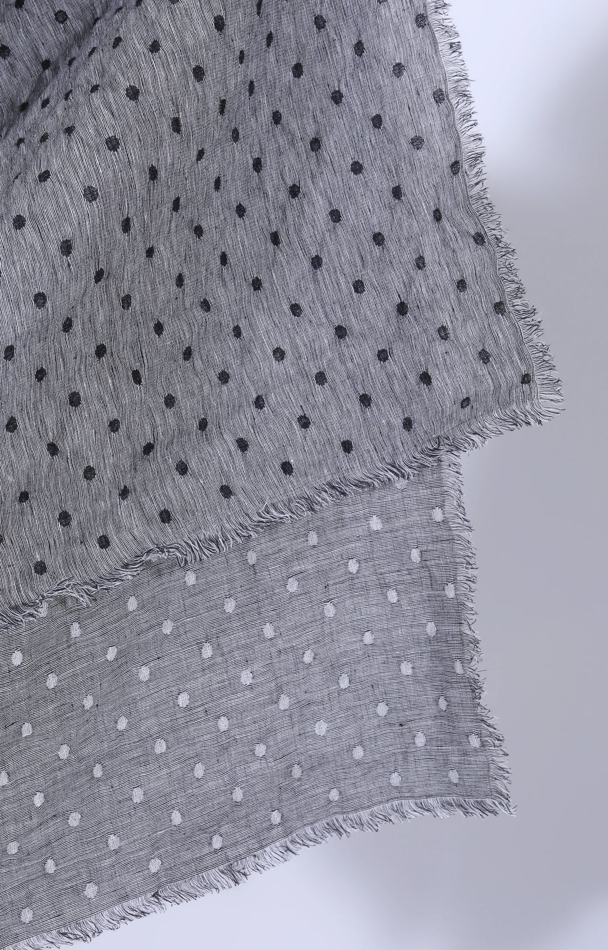 Grey Dot Scarf